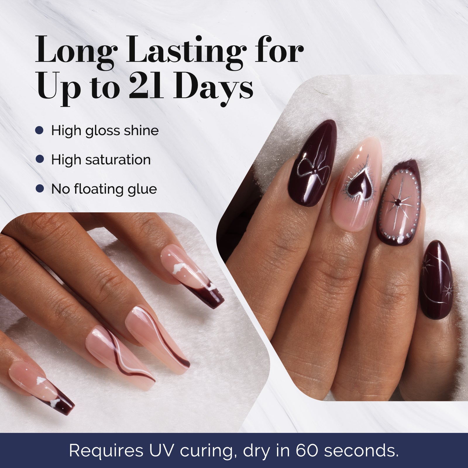 Fleurwee HEMA-Free & HPMA-Free & TPO-Free Gel Nail Polish Plant-based 0.5 fl oz/15ml - P30 Chocolate Mousse - 图片3