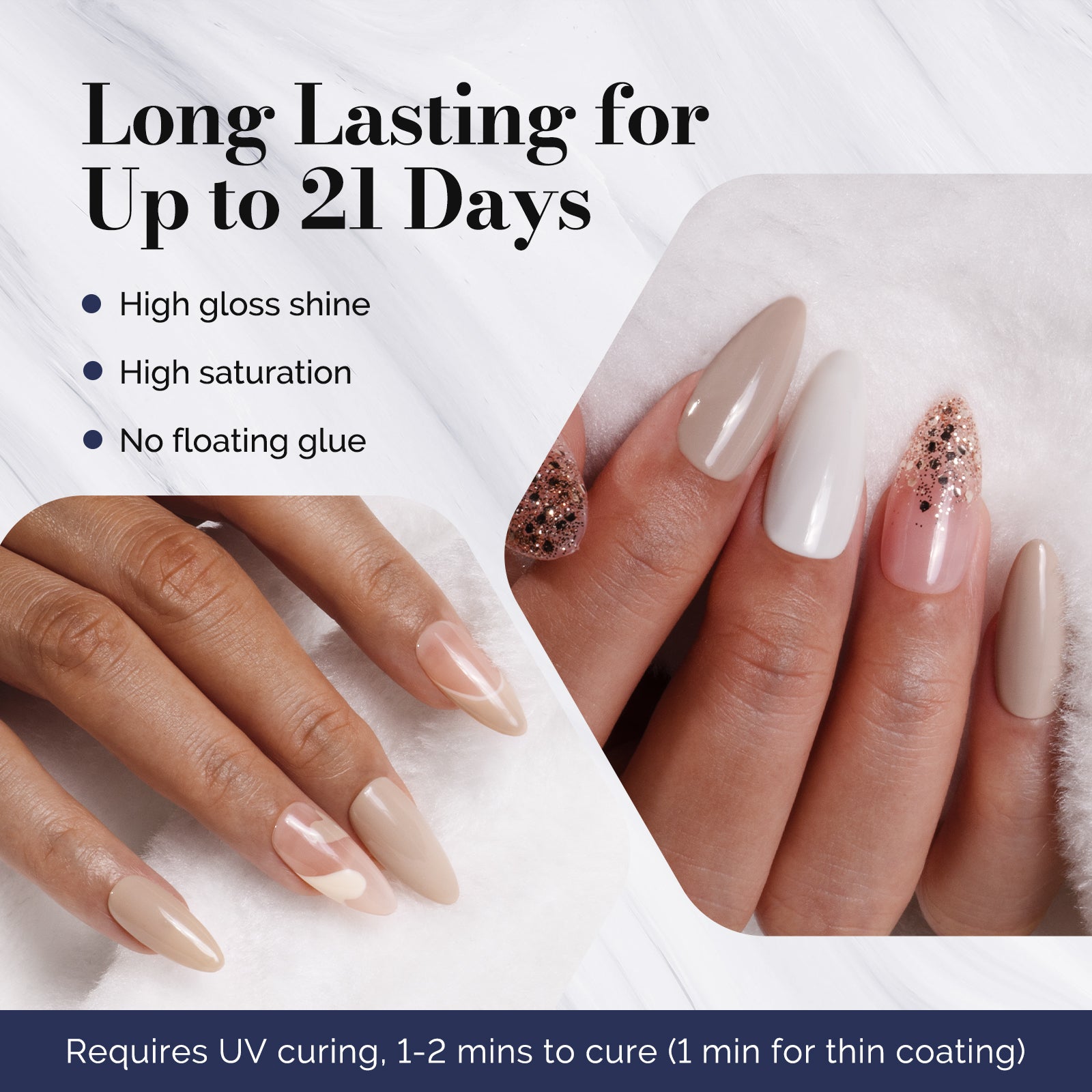 Fleurwee HEMA-Free & HPMA-Free & TPO-Free Gel Nail Polish Plant-based 0.5 fl oz/15ml - P26 Cinnamon Brown - 图片3