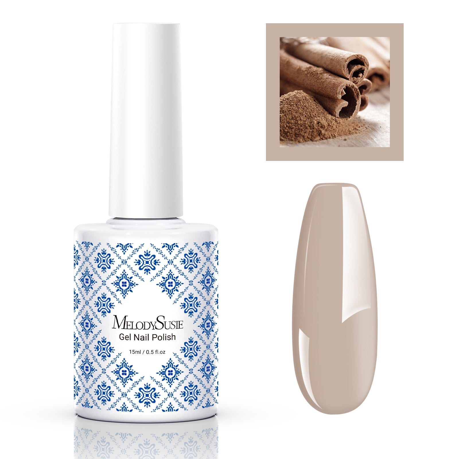 Fleurwee HEMA-Free & HPMA-Free & TPO-Free Gel Nail Polish Plant-based 0.5 fl oz/15ml - P26 Cinnamon Brown