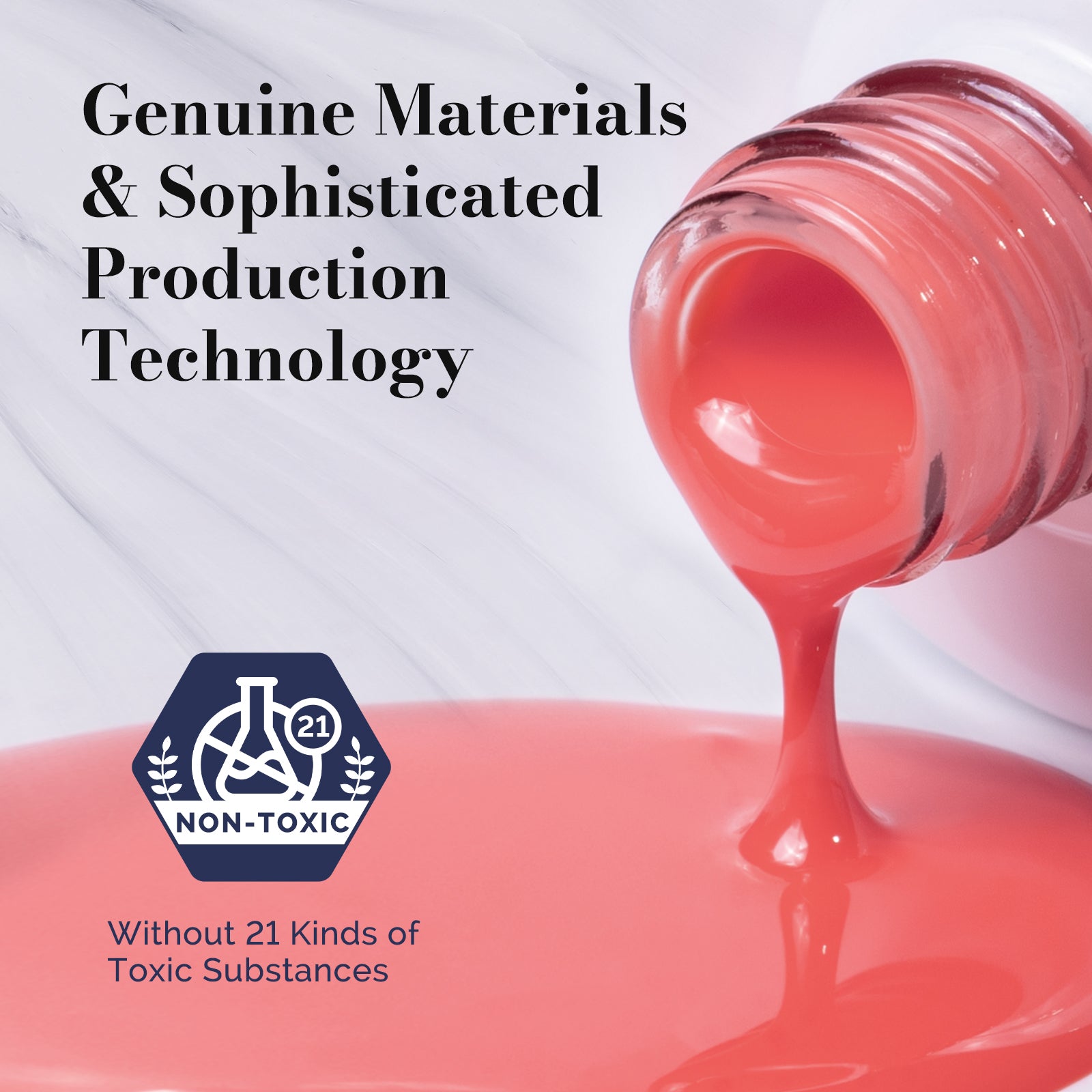 Fleurwee HEMA-Free & HPMA-Free & TPO-Free Gel Nail Polish Plant-based 0.5 fl oz/15ml - P25 Coral Rose - 图片4