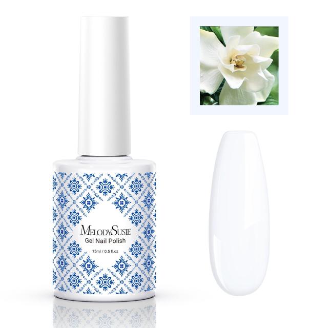 Fleurwee HEMA-Free & HPMA-Free & TPO-Free Gel Nail Polish Plant-based 0.5 fl oz/15ml - P14 Gardenia White