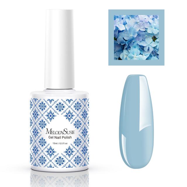 Fleurwee HEMA-Free & HPMA-Free & TPO-Free Gel Nail Polish Plant-based 0.5 fl oz/15ml - P32 Hydrangea Blue