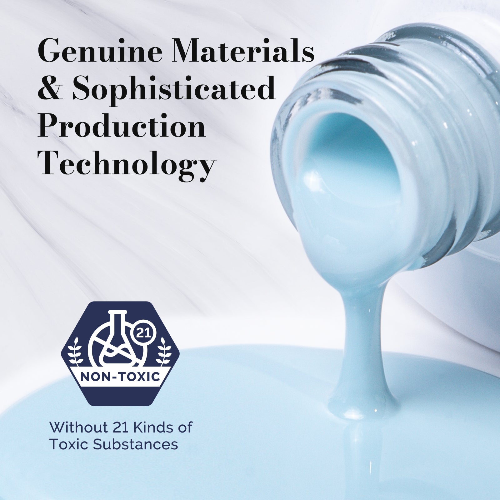 Fleurwee HEMA-Free & HPMA-Free & TPO-Free Gel Nail Polish Plant-based 0.5 fl oz/15ml - P06 Ixia Viridiflora Blue - 图片4