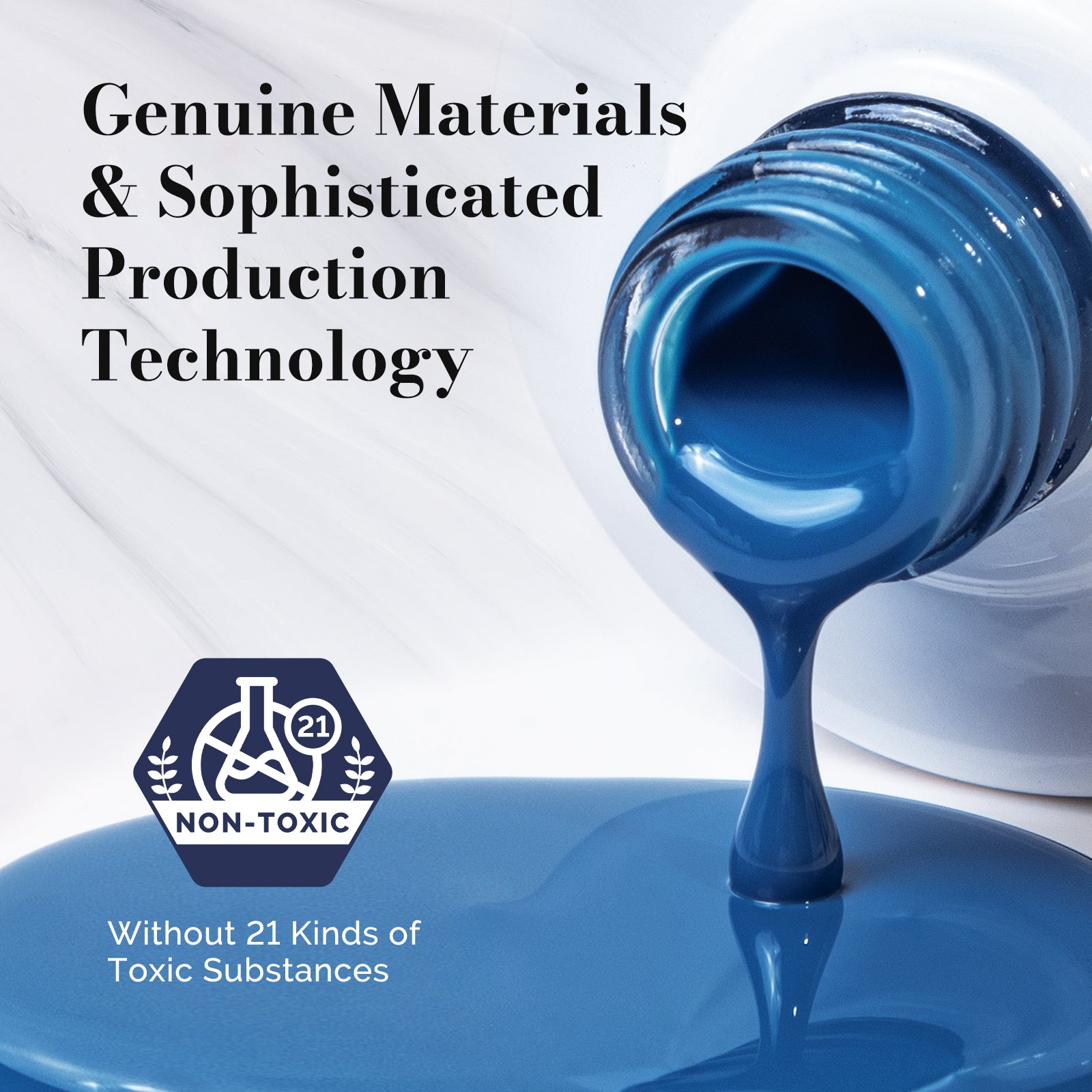 Fleurwee HEMA-Free & HPMA-Free & TPO-Free Gel Nail Polish Plant-based 0.5 fl oz/15ml - P17 Light Indigo - 图片4