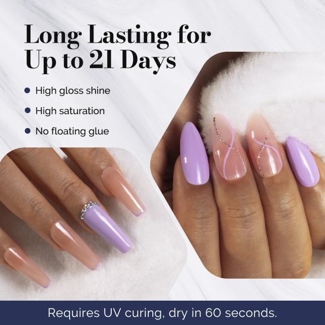 Fleurwee HEMA-Free & HPMA-Free & TPO-Free Gel Nail Polish Plant-based 0.5 fl oz/15ml - P20 Lilac