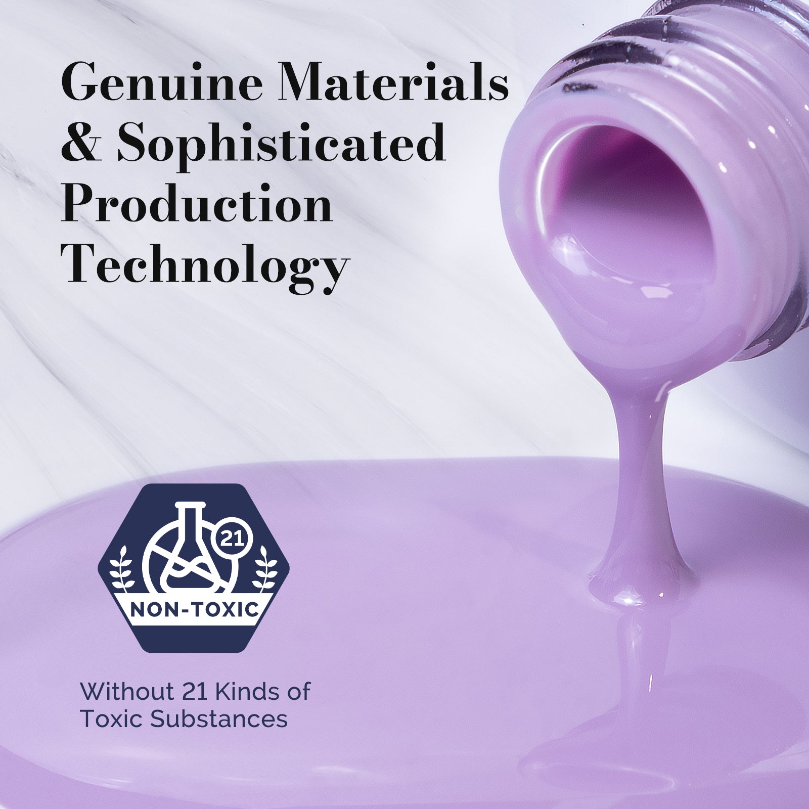 Fleurwee HEMA-Free & HPMA-Free & TPO-Free Gel Nail Polish Plant-based 0.5 fl oz/15ml - P20 Lilac - 图片4