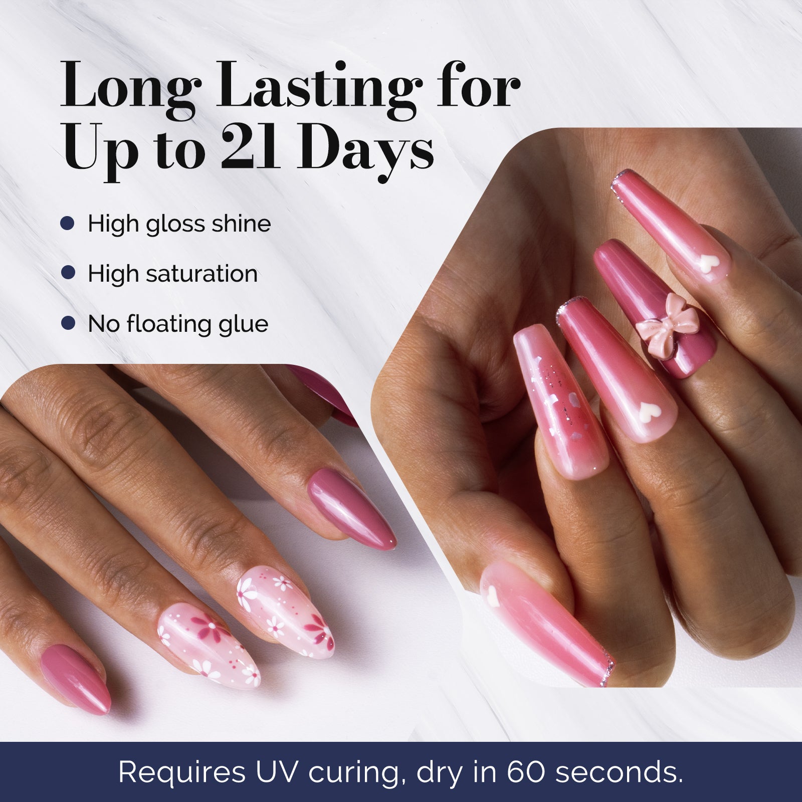 Fleurwee HEMA-Free & HPMA-Free & TPO-Free Gel Nail Polish Plant-based 0.5 fl oz/15ml - P21 Lotus Pollen - 图片3