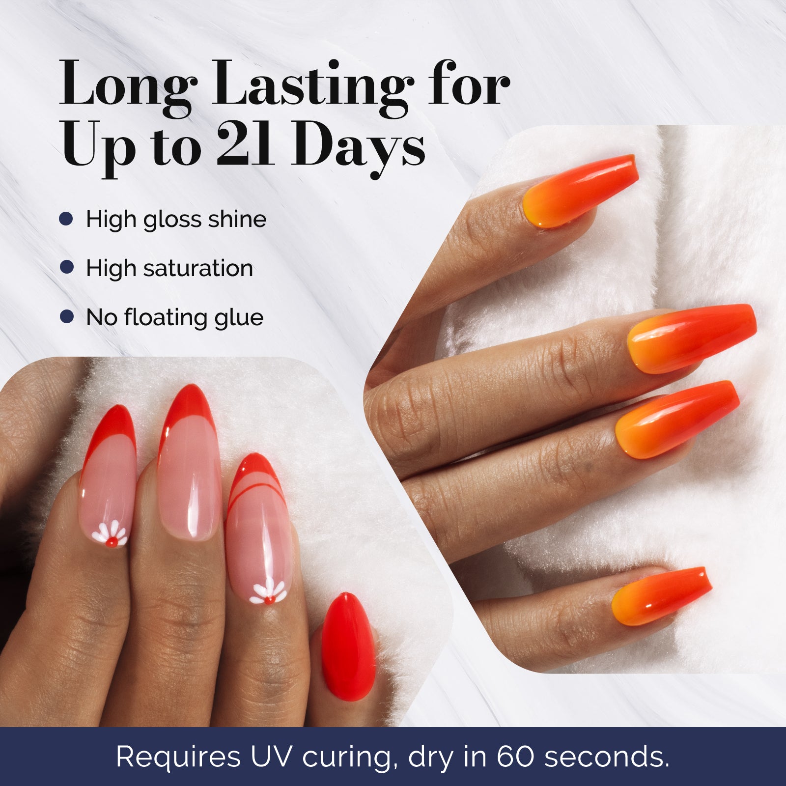 Fleurwee HEMA-Free & HPMA-Free & TPO-Free Gel Nail Polish Plant-based 0.5 fl oz/15ml - P24 Maple Leaf Red - 图片3