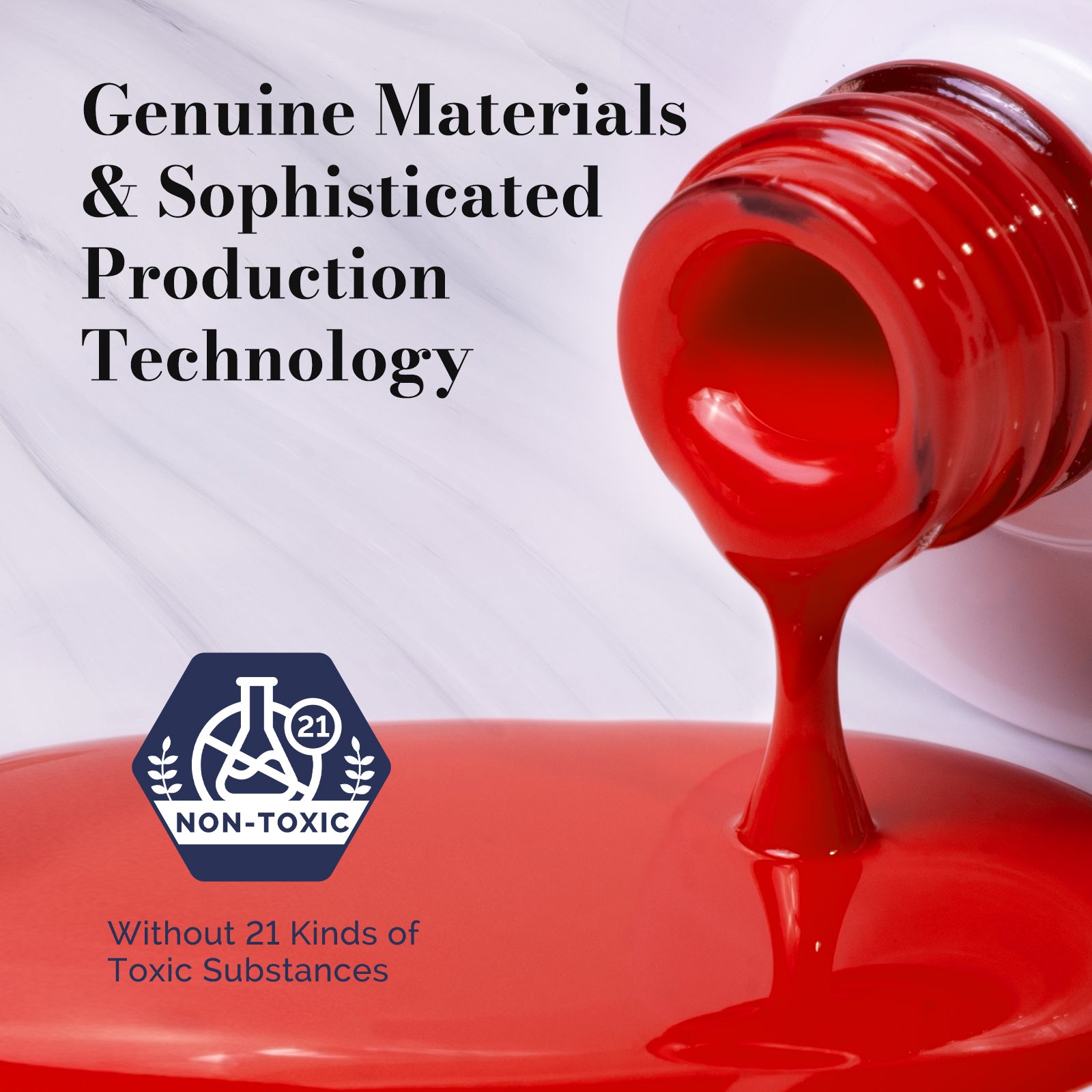 Fleurwee HEMA-Free & HPMA-Free & TPO-Free Gel Nail Polish Plant-based 0.5 fl oz/15ml - P24 Maple Leaf Red - 图片4