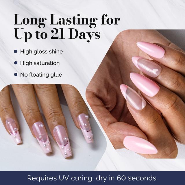 Fleurwee HEMA-Free & HPMA-Free & TPO-Free Gel Nail Polish Plant-based 0.5 fl oz/15ml - P13 Nude Pink Carnation