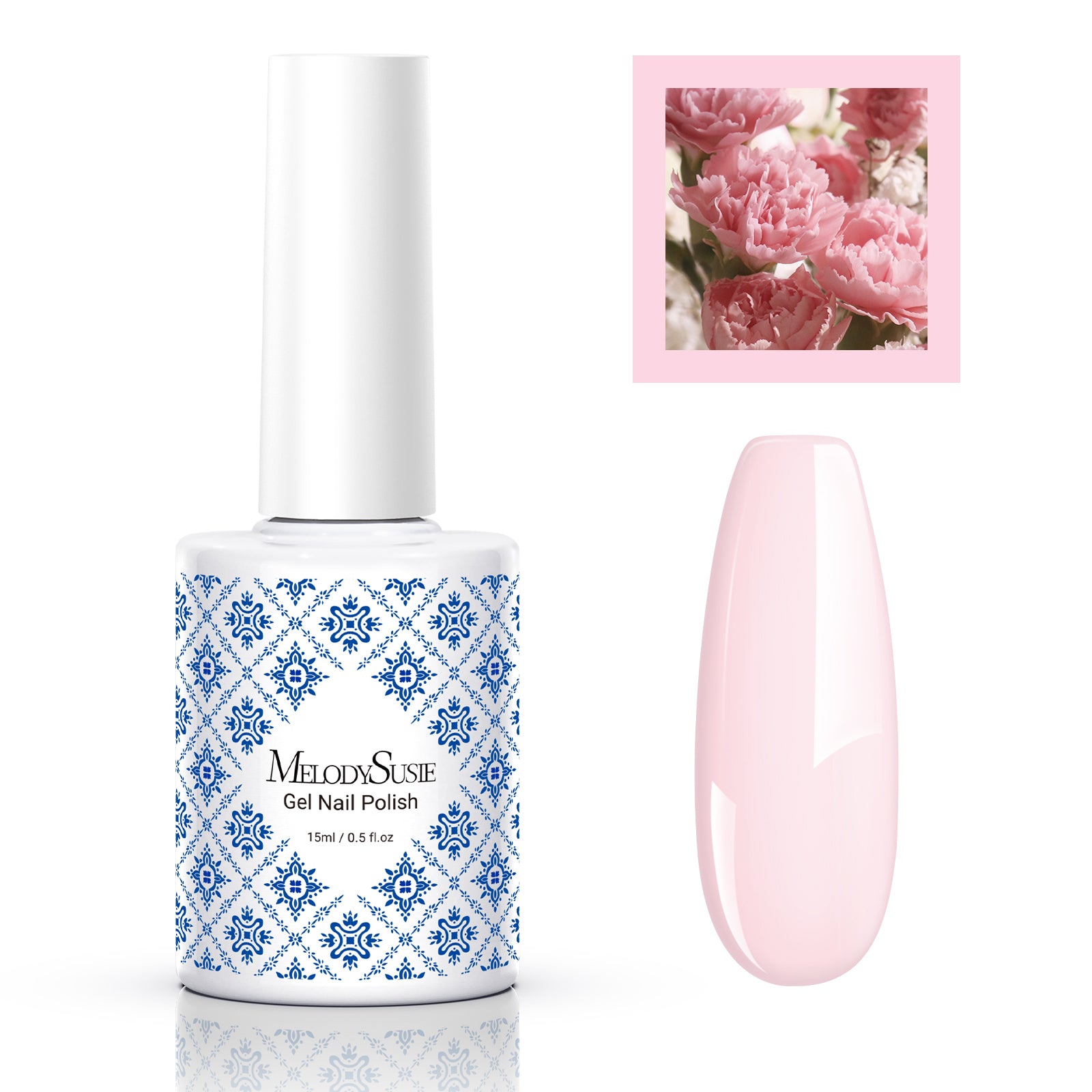 Fleurwee HEMA-Free & HPMA-Free & TPO-Free Gel Nail Polish Plant-based 0.5 fl oz/15ml - P13 Nude Pink Carnation