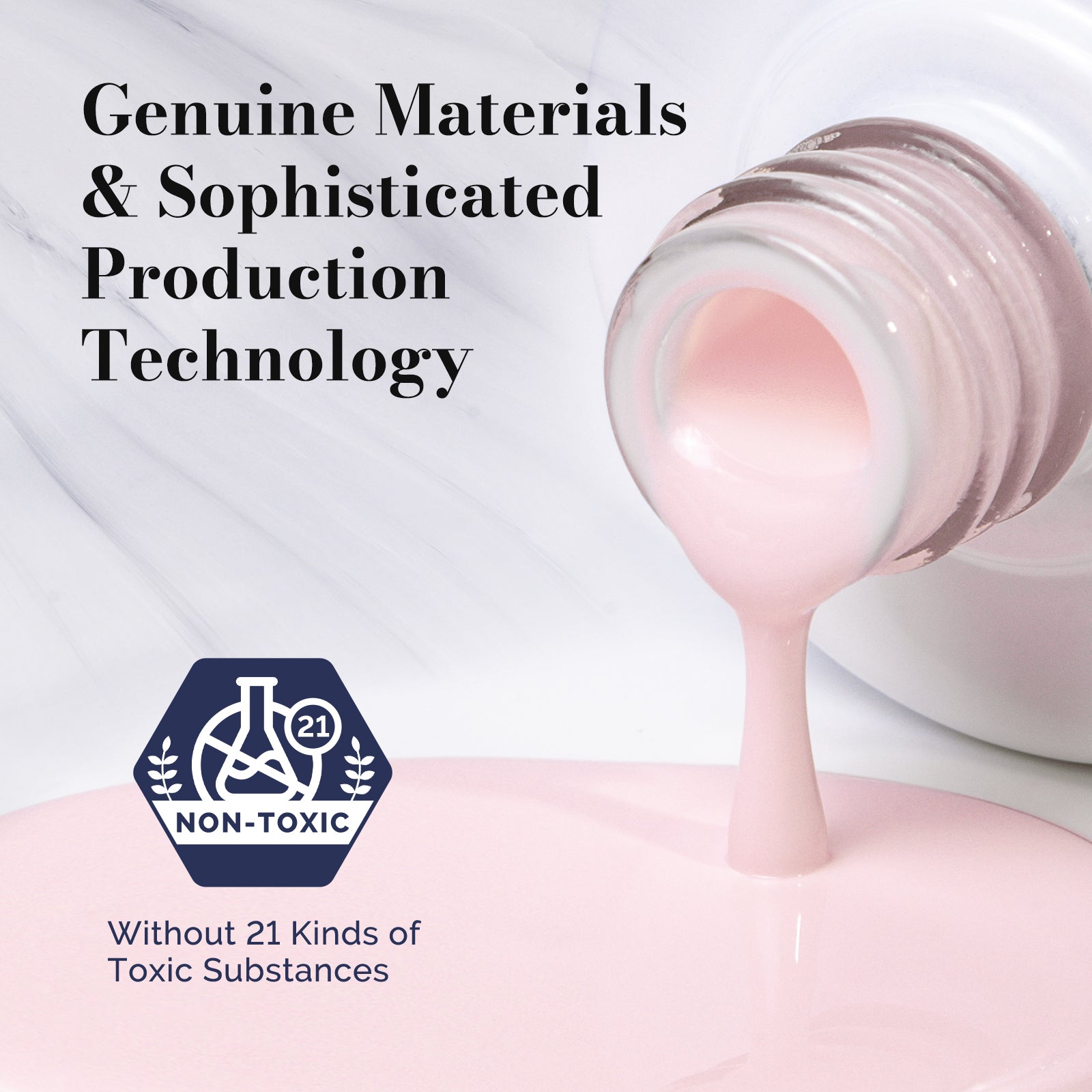 Fleurwee HEMA-Free & HPMA-Free & TPO-Free Gel Nail Polish Plant-based 0.5 fl oz/15ml - P12 Nude Pink Rose - 图片4