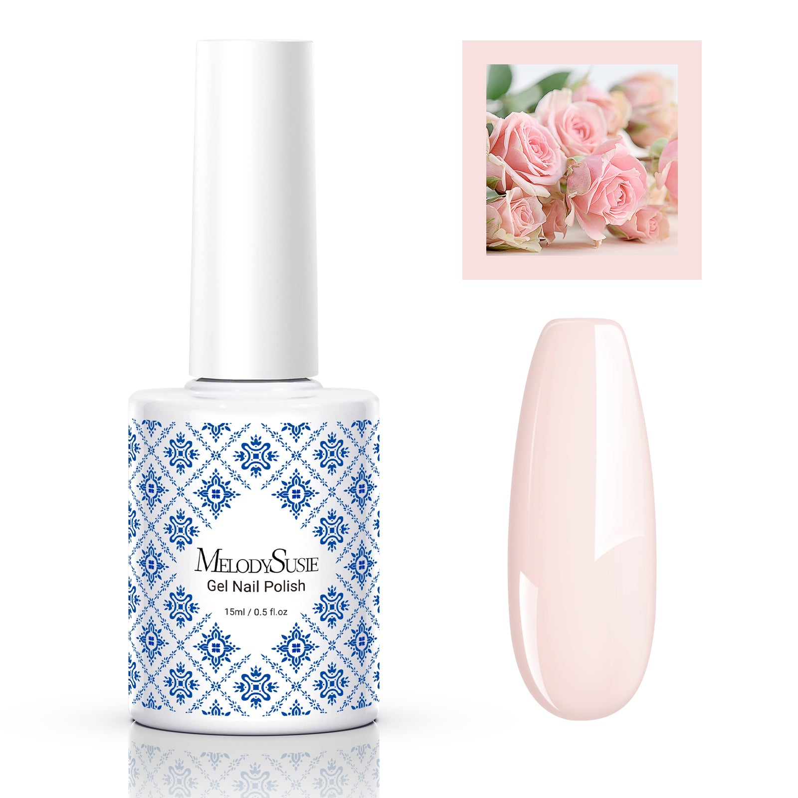 Fleurwee HEMA-Free & HPMA-Free & TPO-Free Gel Nail Polish Plant-based 0.5 fl oz/15ml - P12 Nude Pink Rose