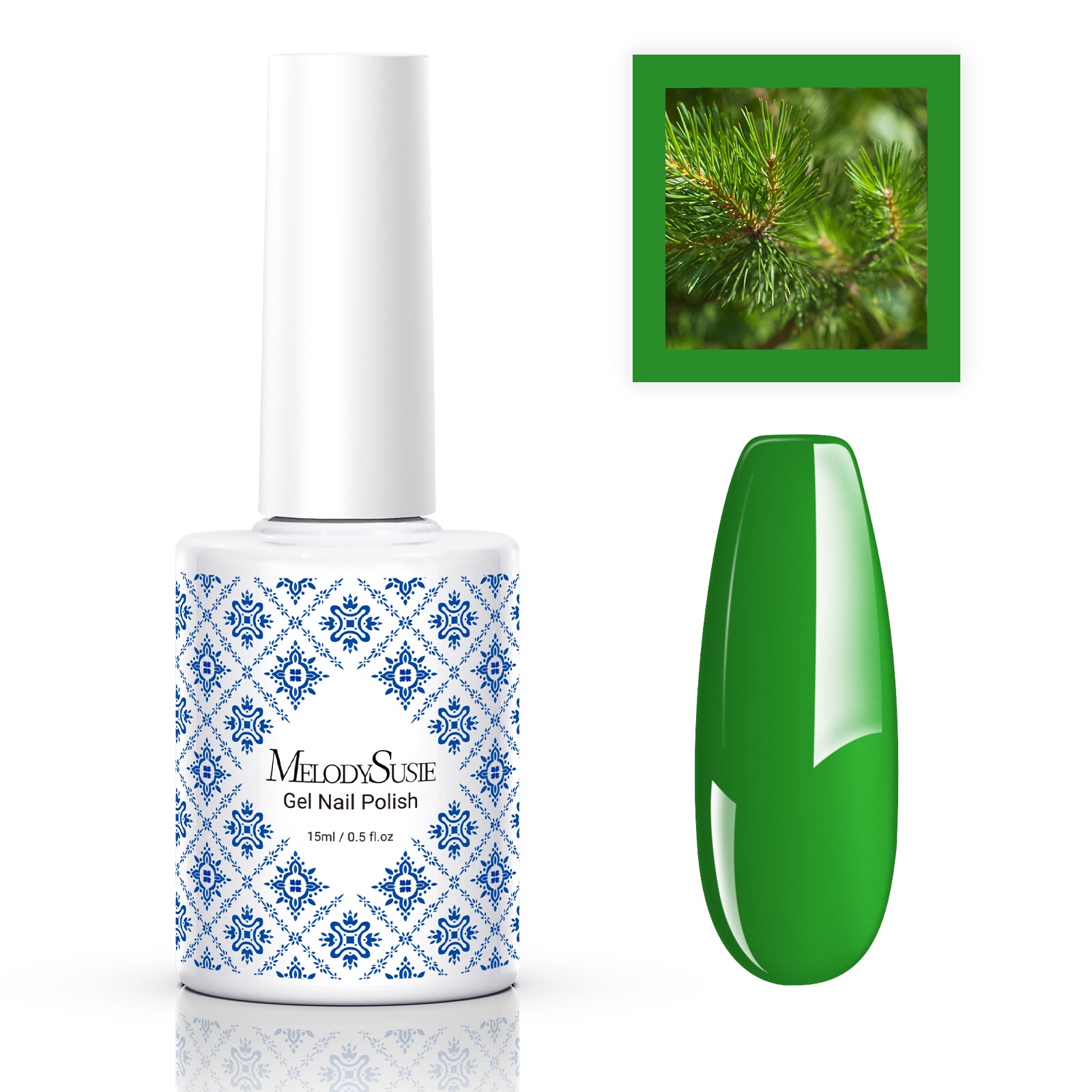 Fleurwee HEMA-Free & HPMA-Free & TPO-Free Gel Nail Polish Plant-based 0.5 fl oz/15ml - P05 Pine Bud Green