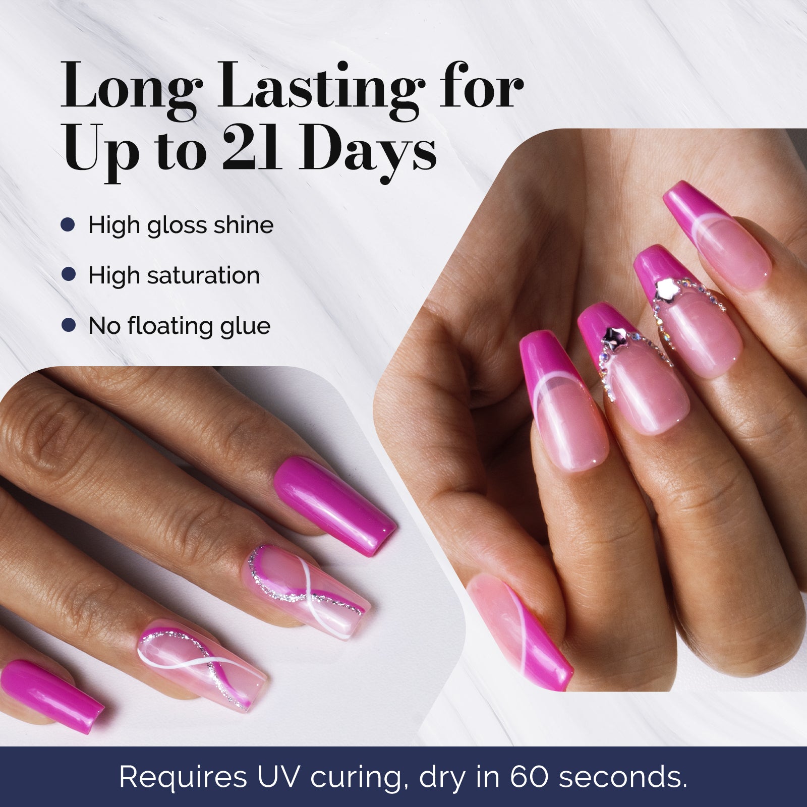 Fleurwee HEMA-Free & HPMA-Free & TPO-Free Gel Nail Polish Plant-based 0.5 fl oz/15ml - P23 Pink Lily - 图片3