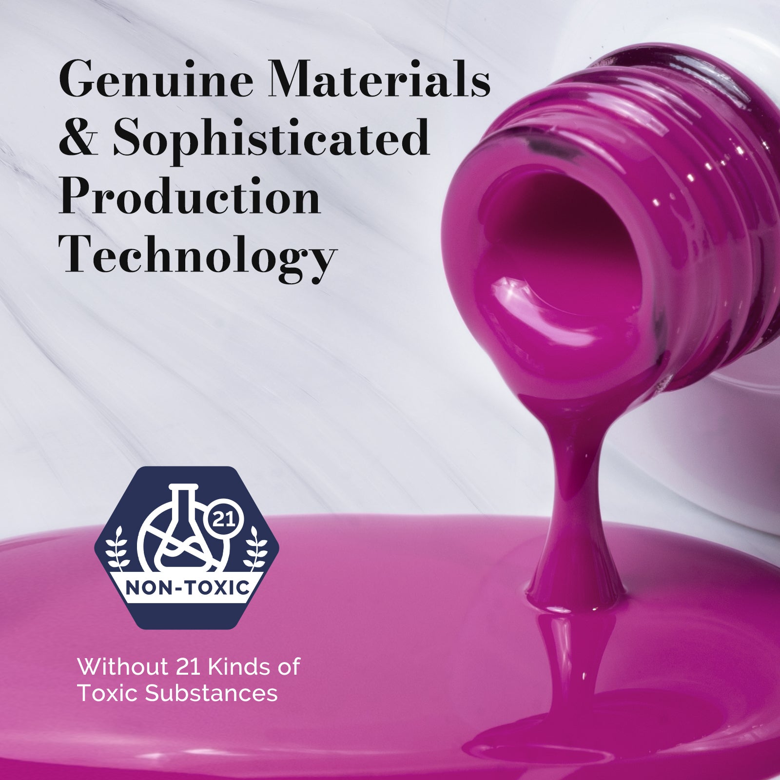 Fleurwee HEMA-Free & HPMA-Free & TPO-Free Gel Nail Polish Plant-based 0.5 fl oz/15ml - P23 Pink Lily - 图片4