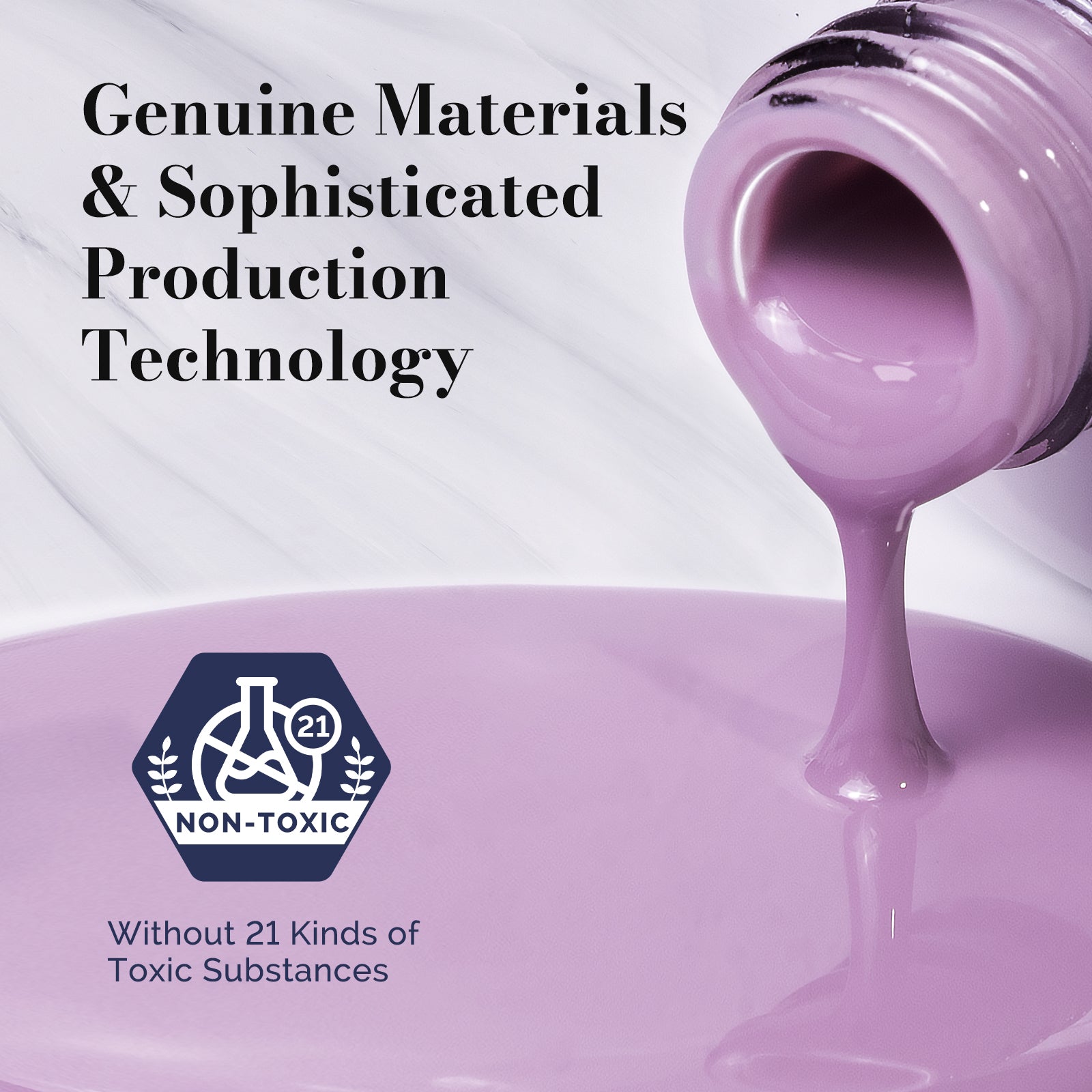 Fleurwee HEMA-Free & HPMA-Free & TPO-Free Gel Nail Polish Plant-based 0.5 fl oz/15ml - P19 Purple Rose - 图片4