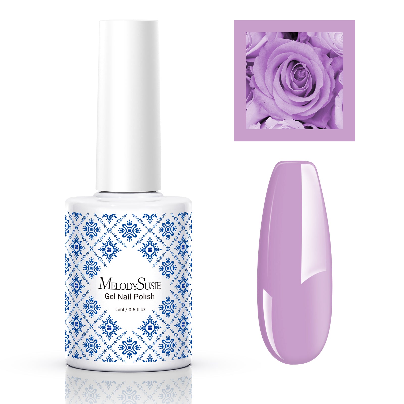 Fleurwee HEMA-Free & HPMA-Free & TPO-Free Gel Nail Polish Plant-based 0.5 fl oz/15ml - P19 Purple Rose