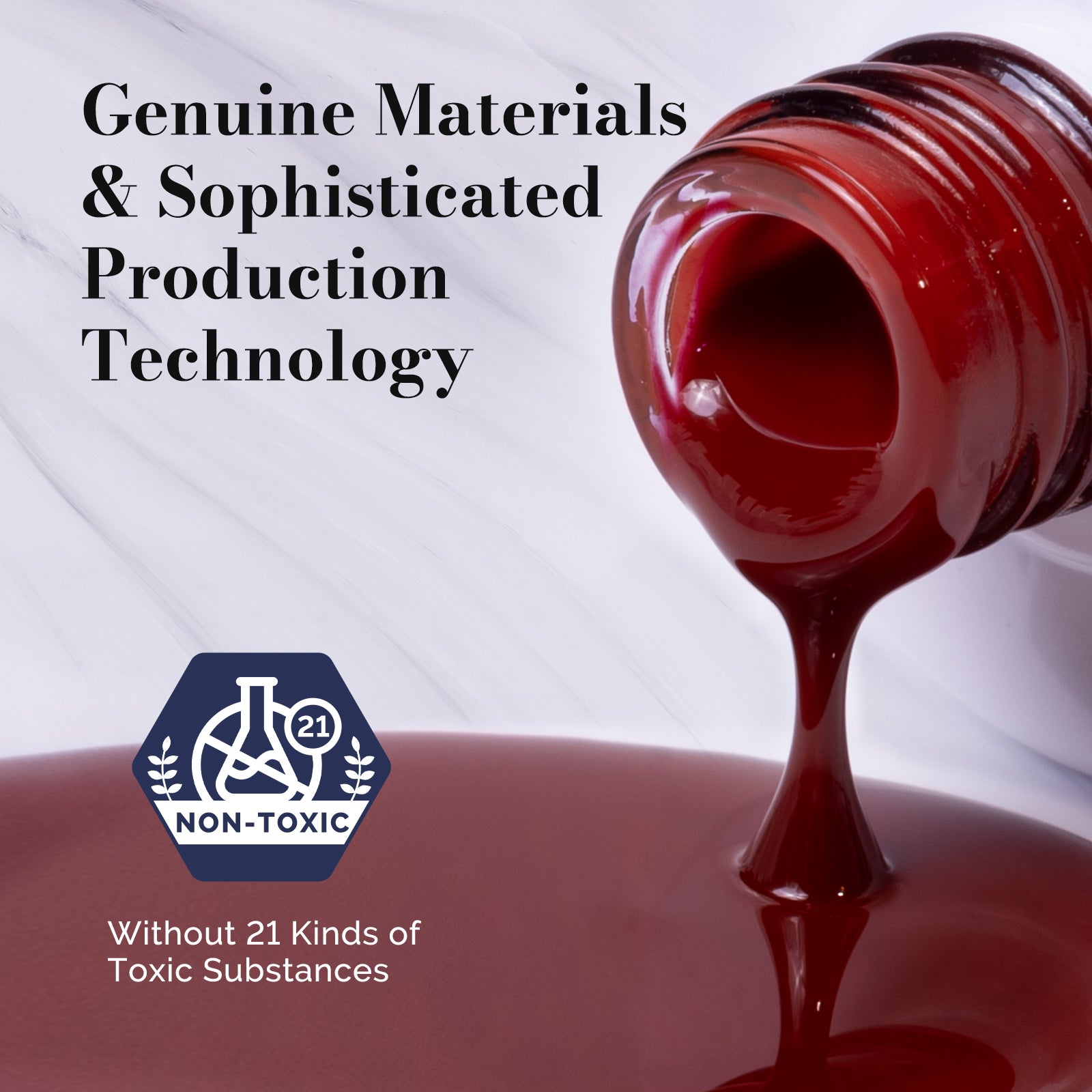 Fleurwee HEMA-Free & HPMA-Free & TPO-Free Gel Nail Polish Plant-based 0.5 fl oz/15ml - P29 Rose Red - 图片4