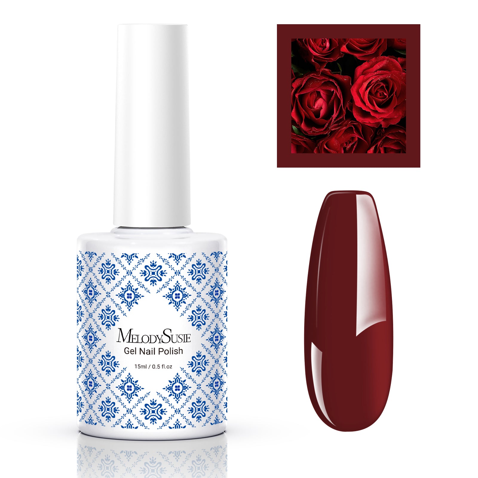 Fleurwee HEMA-Free & HPMA-Free & TPO-Free Gel Nail Polish Plant-based 0.5 fl oz/15ml - P29 Rose Red