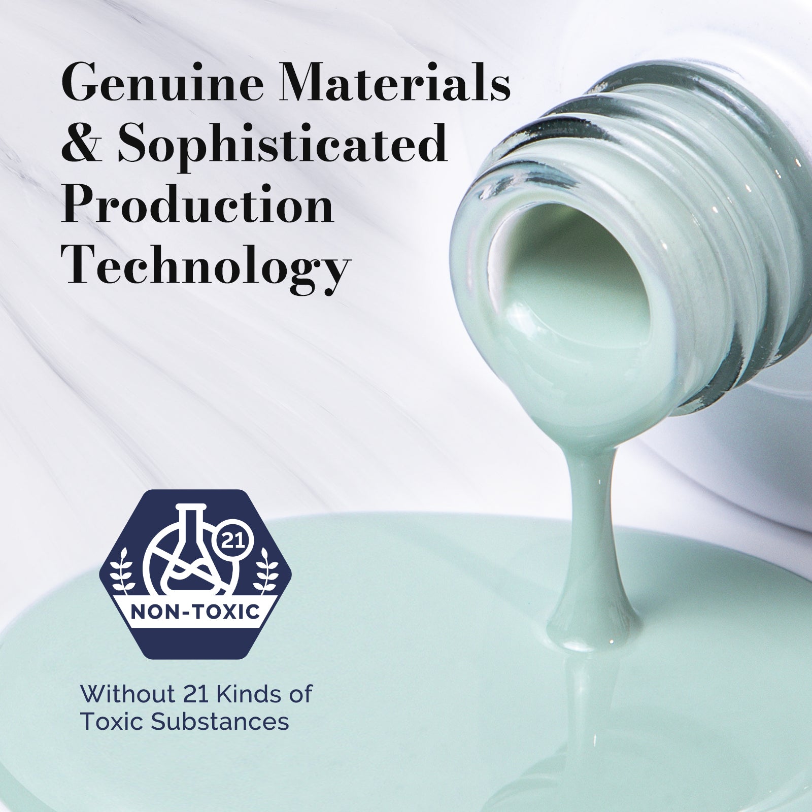 Fleurwee HEMA-Free & HPMA-Free & TPO-Free Gel Nail Polish Plant-based 0.5 fl oz/15ml - P07 Sage Green - 图片4