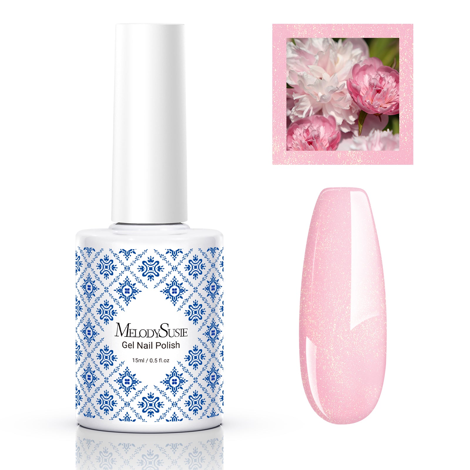 Fleurwee HEMA-Free & HPMA-Free & TPO-Free Gel Nail Polish Plant-based 0.5 fl oz/15ml - P11 Sunshine Peony Pink