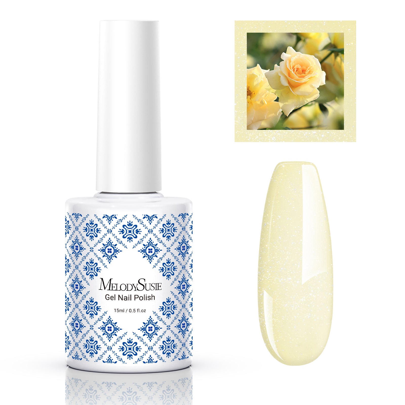 Fleurwee HEMA-Free & HPMA-Free & TPO-Free Gel Nail Polish Plant-based 0.5 fl oz/15ml - P10 Sunshine Rose