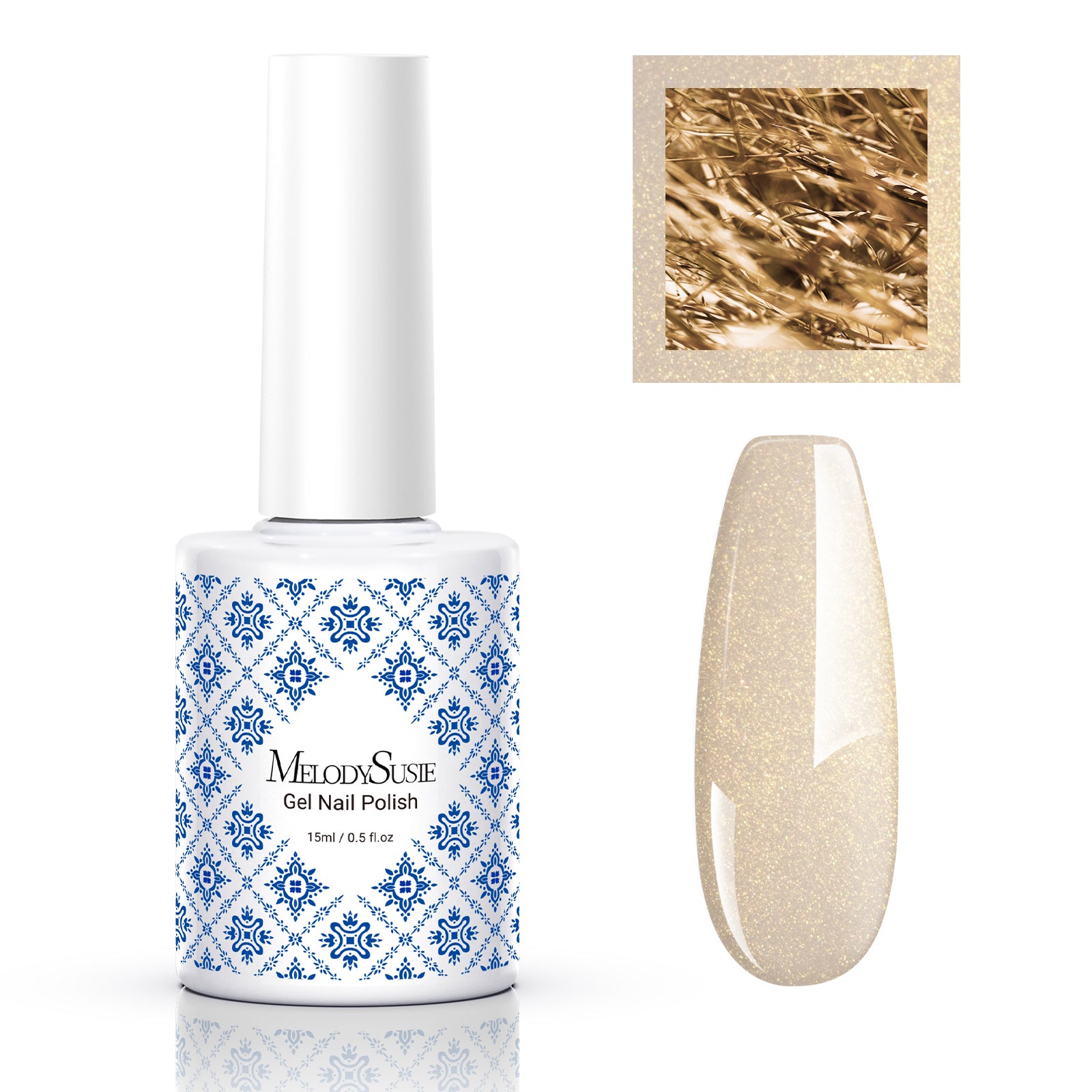 Fleurwee HEMA-Free & HPMA-Free & TPO-Free Gel Nail Polish Plant-based 0.5 fl oz/15ml - P33 Vetiver Gold