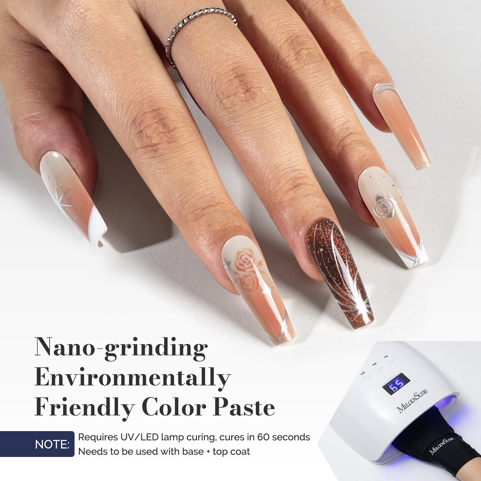 Fleurwee HEMA-Free & HPMA-Free & TPO-Free Gel Polish 2Pcs Neutral Brown&Raspberry Red-P26+P28 - 图片3