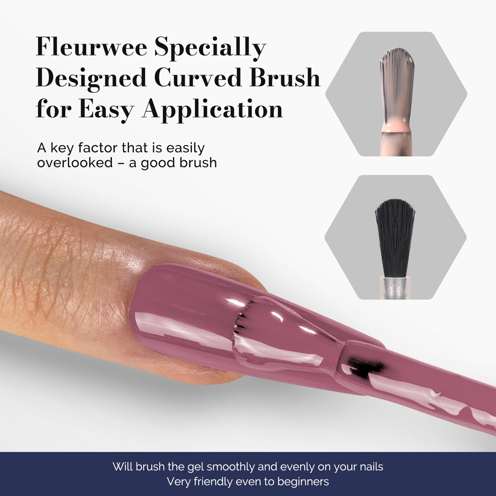 Fleurwee HEMA-Free & HPMA-Free & TPO-Free Gel Polish 2Pcs Pink Purple&Pink Tiny Glitter-P11+P21 - 图片3