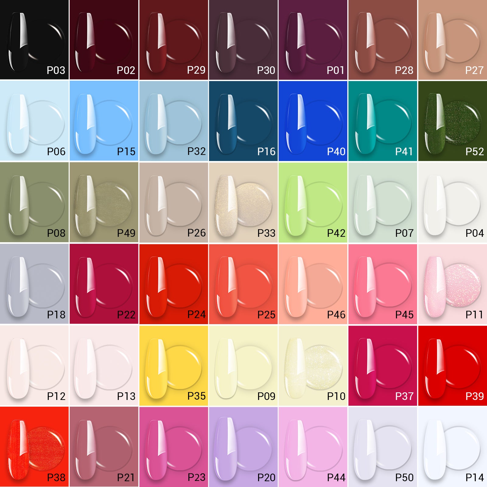 Fleurwee HEMA-Free & HPMA-Free & TPO-Free Plant-Based Color Palette 15ml Gel Polish Set - 42 Colors - 图片2