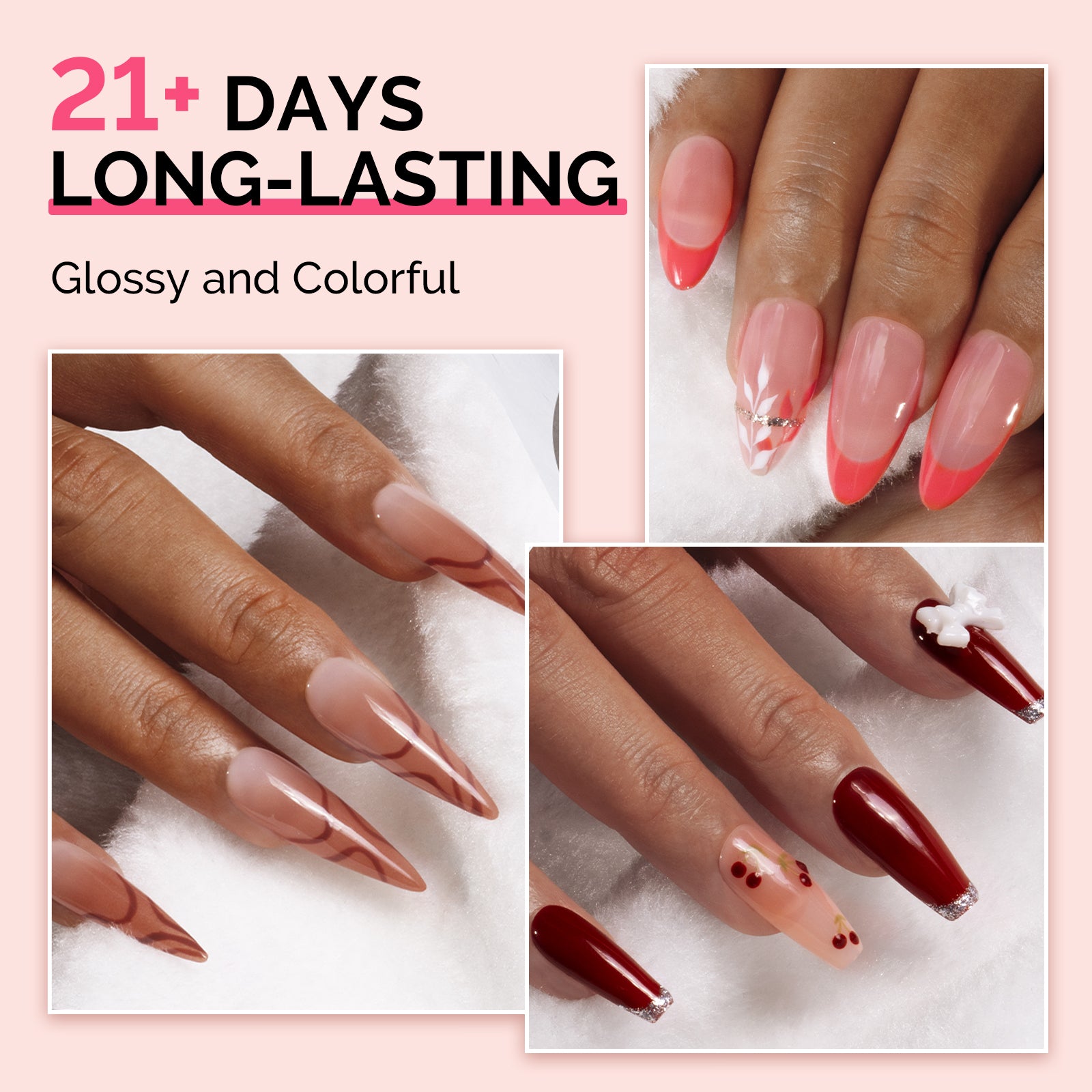 Fleurwee HEMA-Free & HPMA-Free & TPO-Free Plant-Based Color Palette 15ml Gel Polish Set - 42 Colors - 图片4