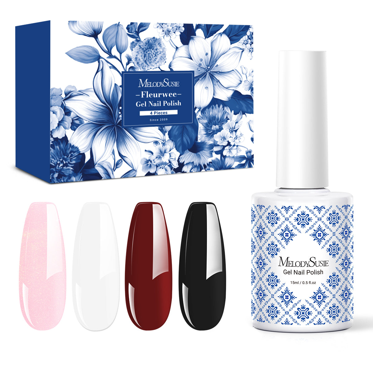 Fleurwee HEMA-Free & HPMA-Free & TPO-Free Plant-based Gel Nail Polish Set (0.5 fl oz/15ml) - Daily Life