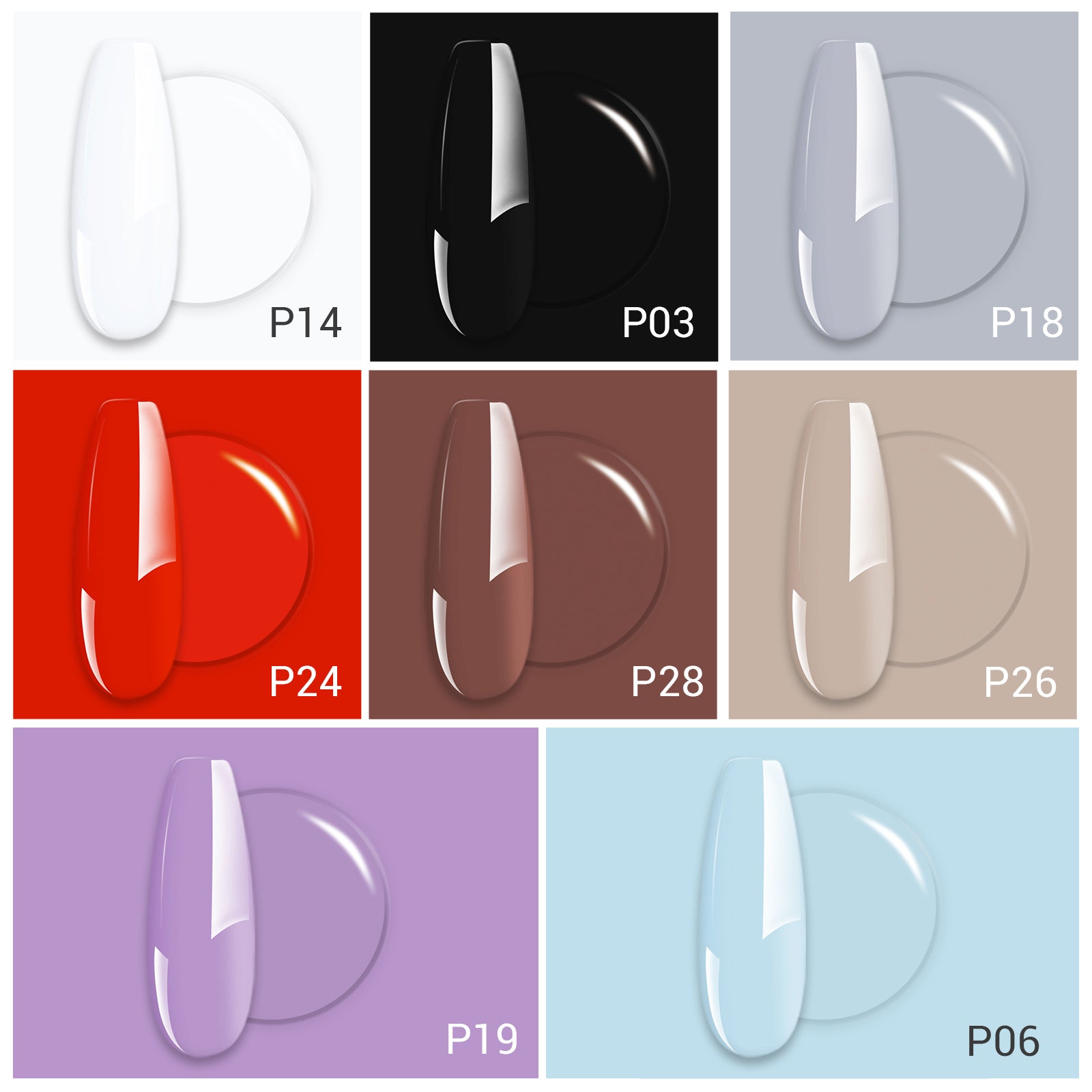 Fleurwee HEMA-Free & HPMA-Free & TPO-Free Plant-based Gel Nail Polish 8+1 Set - Sporty Chic - 图片2