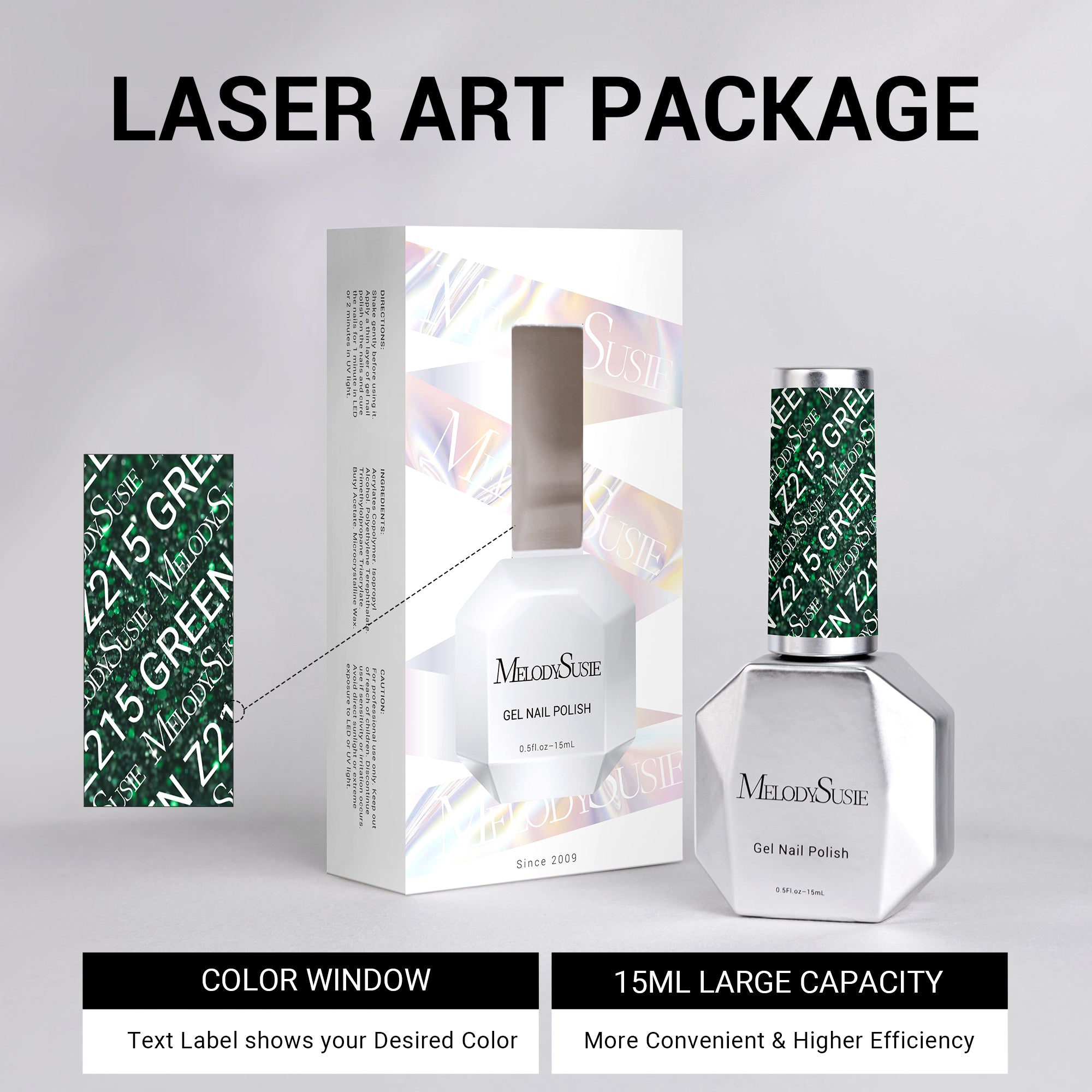 Z215 Forest Green - TPO-Free Thick Gel Nail Polish(15ml) - 图片5