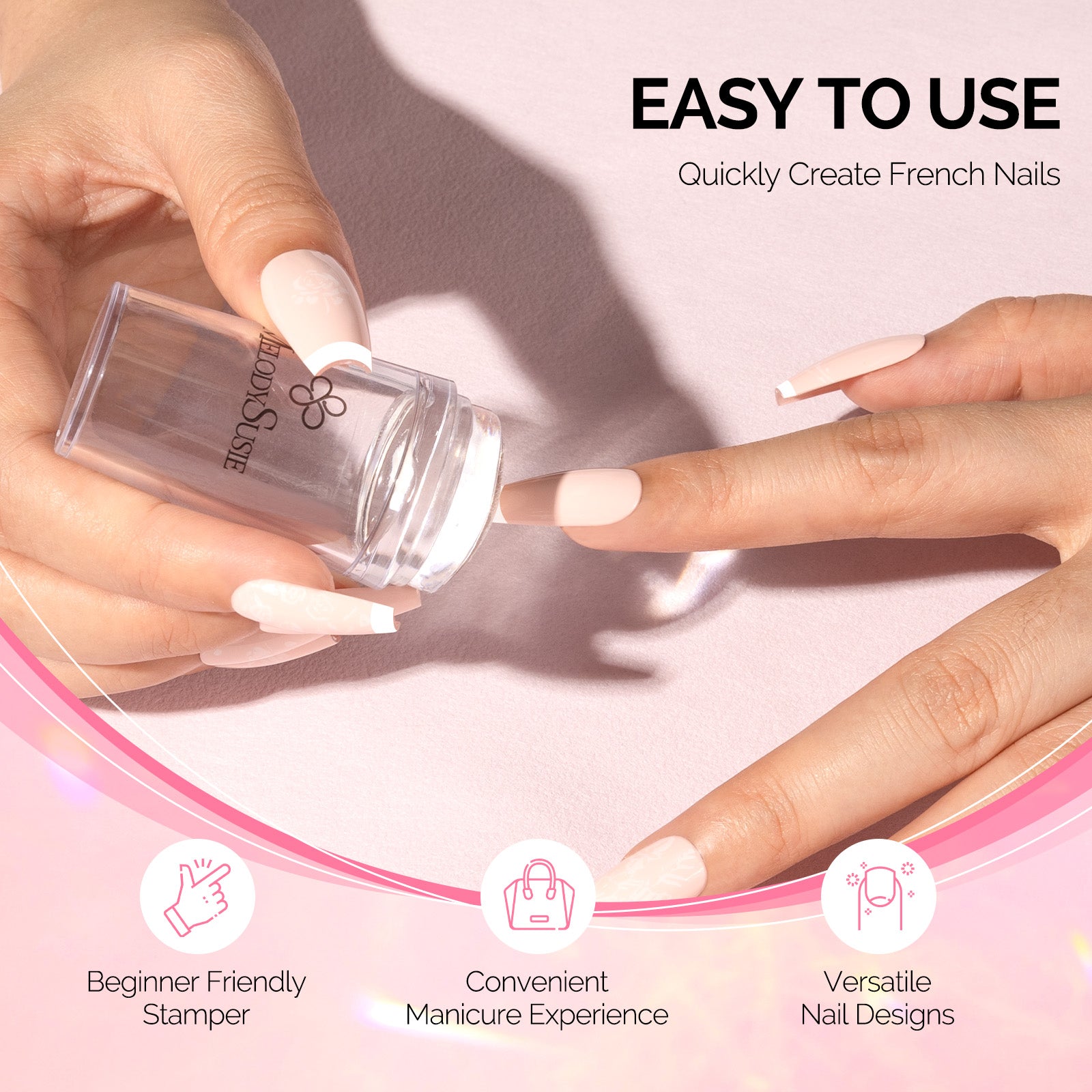French Nail Stamper Kit 2PCS - Clear - 图片3