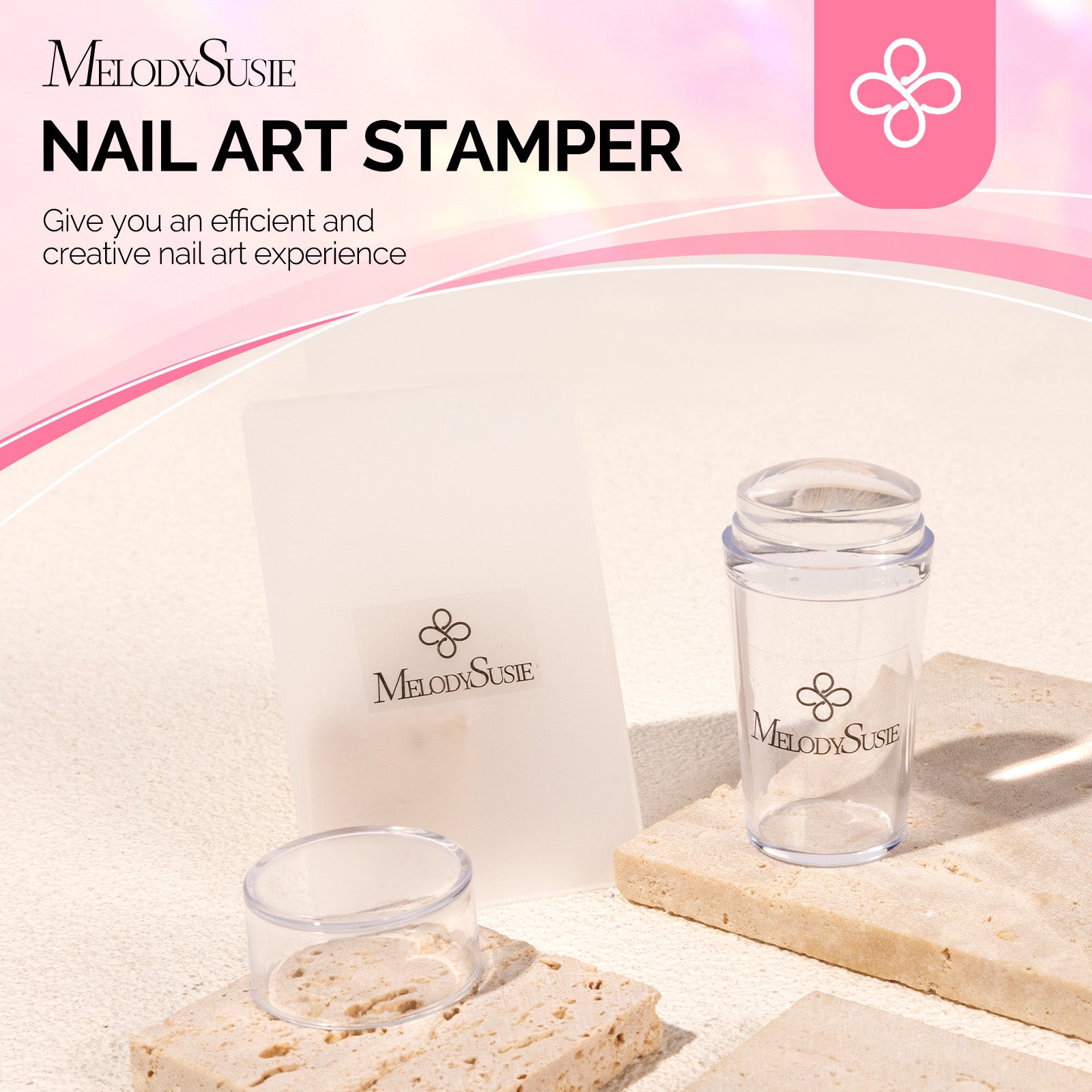 French Nail Stamper Kit 2PCS - Clear - 图片2