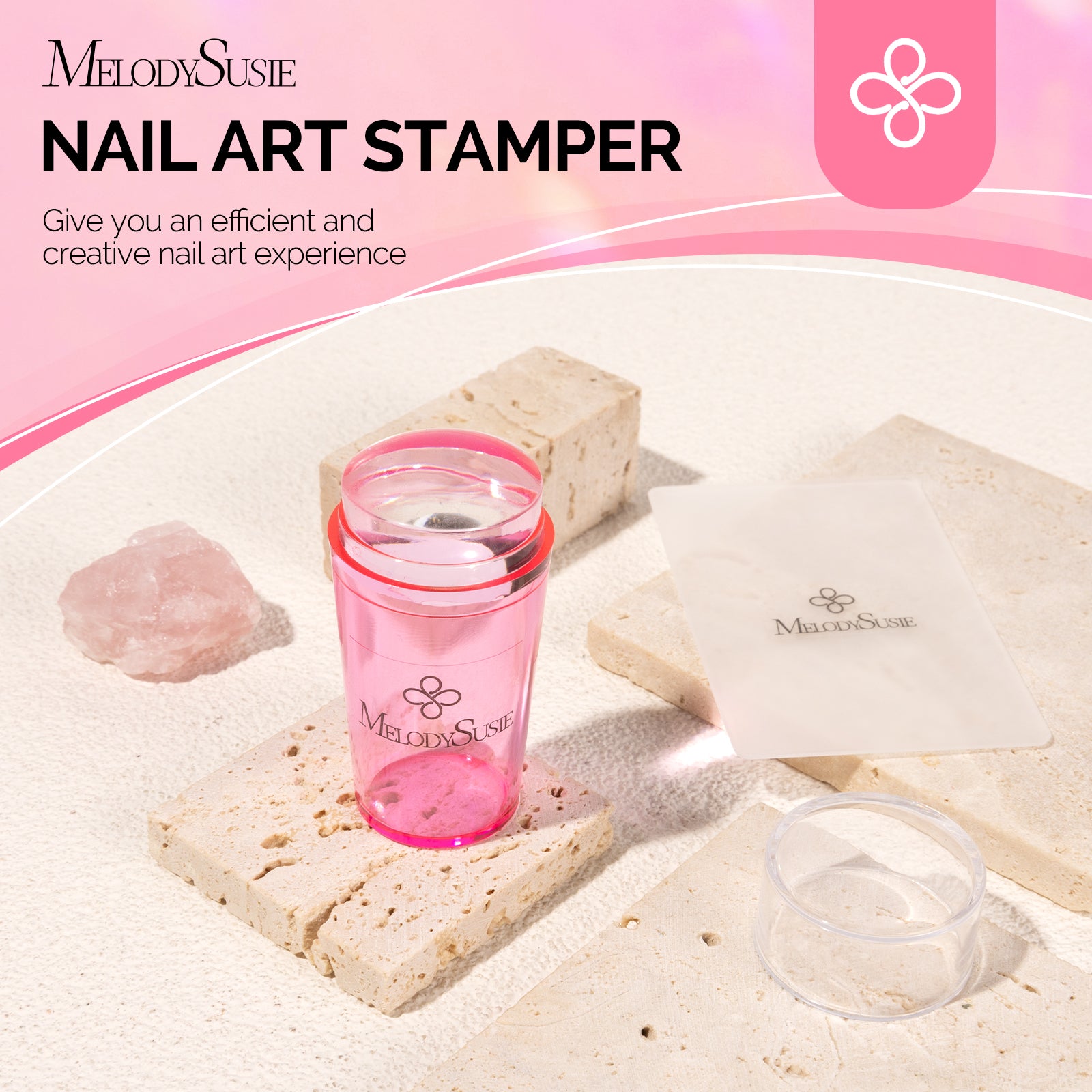 French Nail Stamper Kit 2PCS - Pink - 图片6