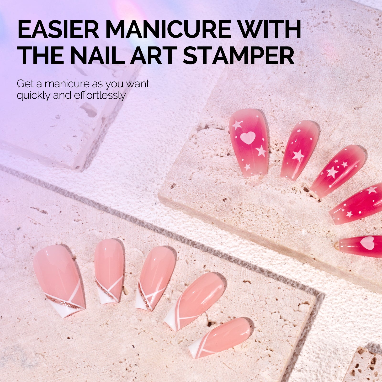 French Nail Stamper Kit 2PCS - Purple - 图片6