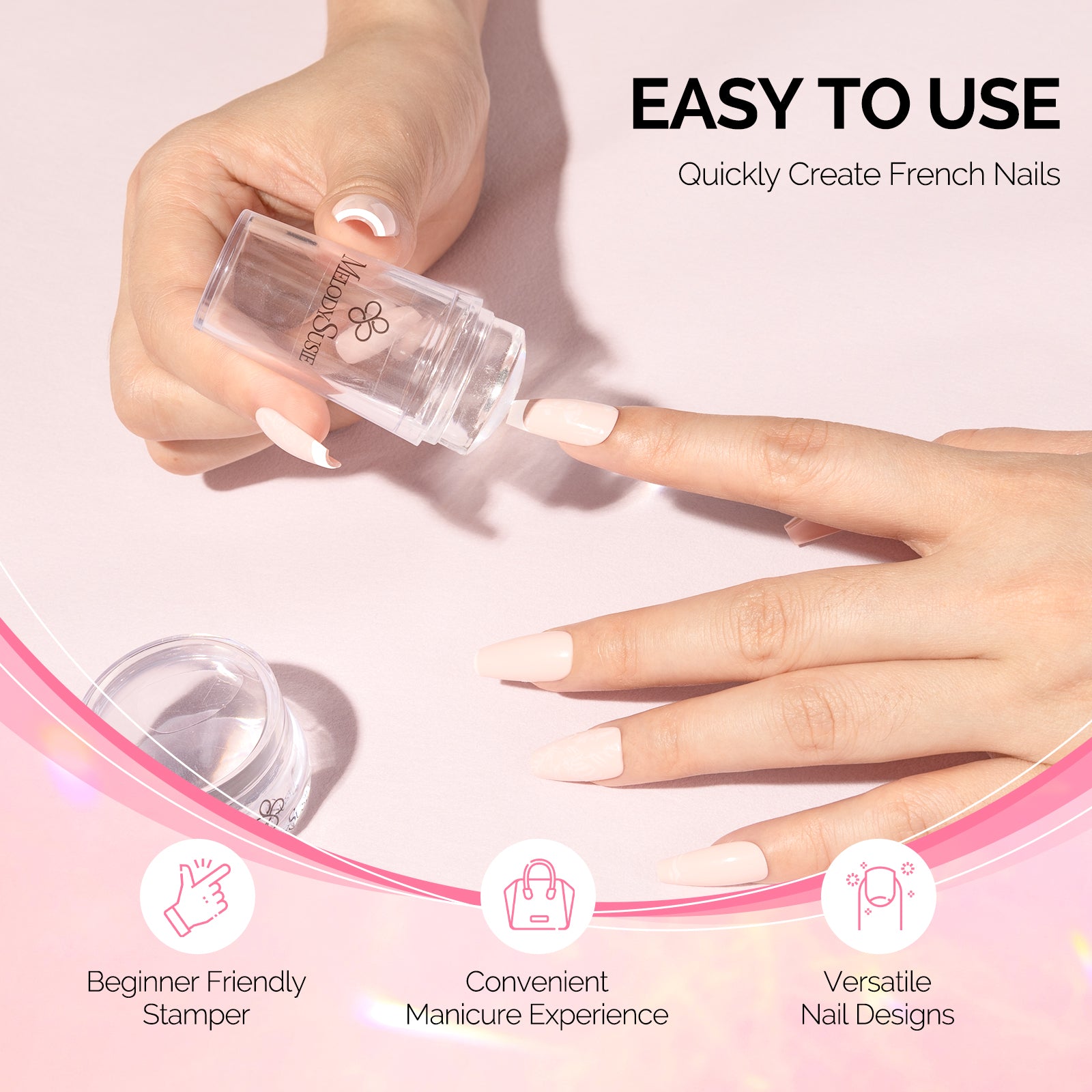 French Nail Stamper Kit 4PCS - Clear - 图片2