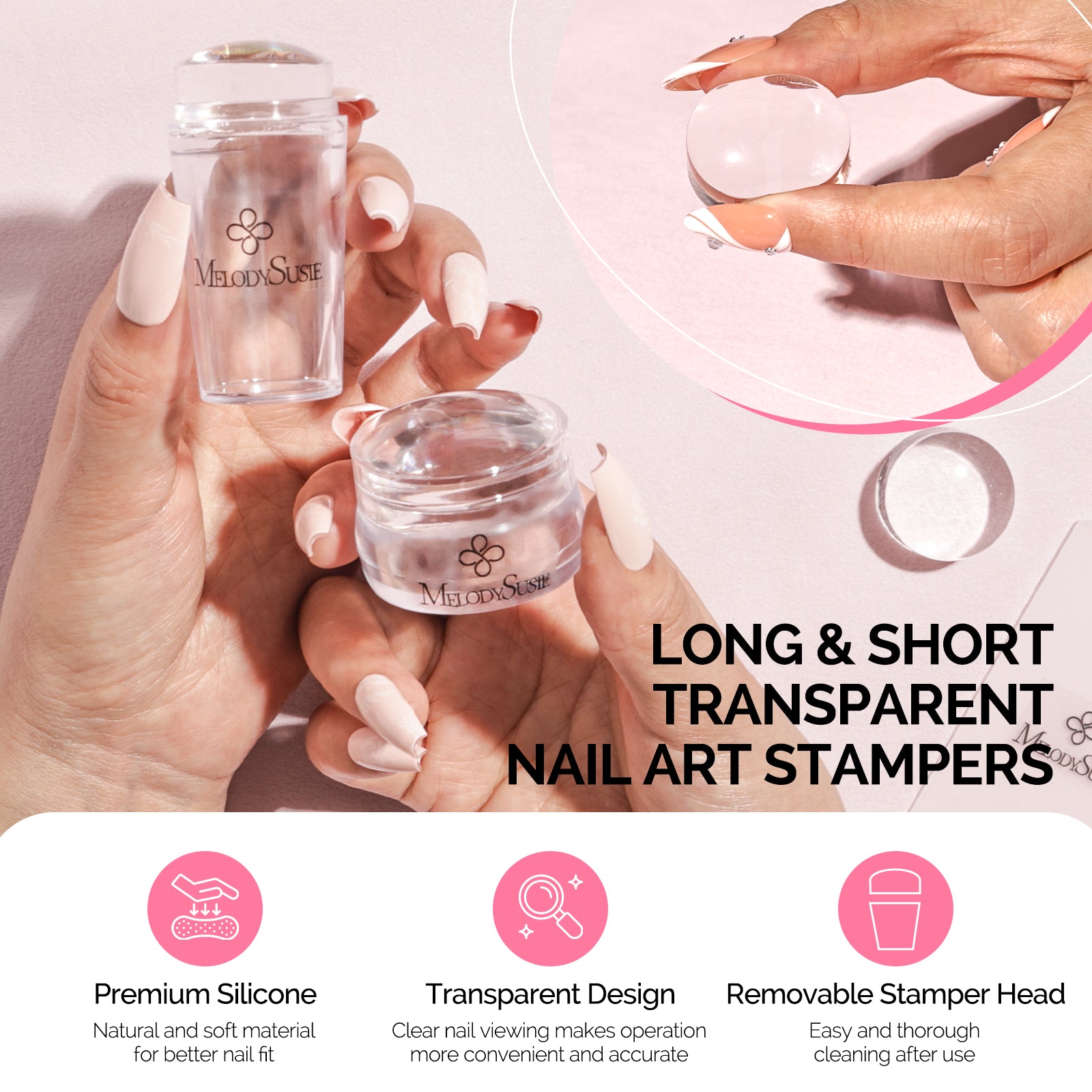 French Nail Stamper Kit 4PCS - Clear - 图片3