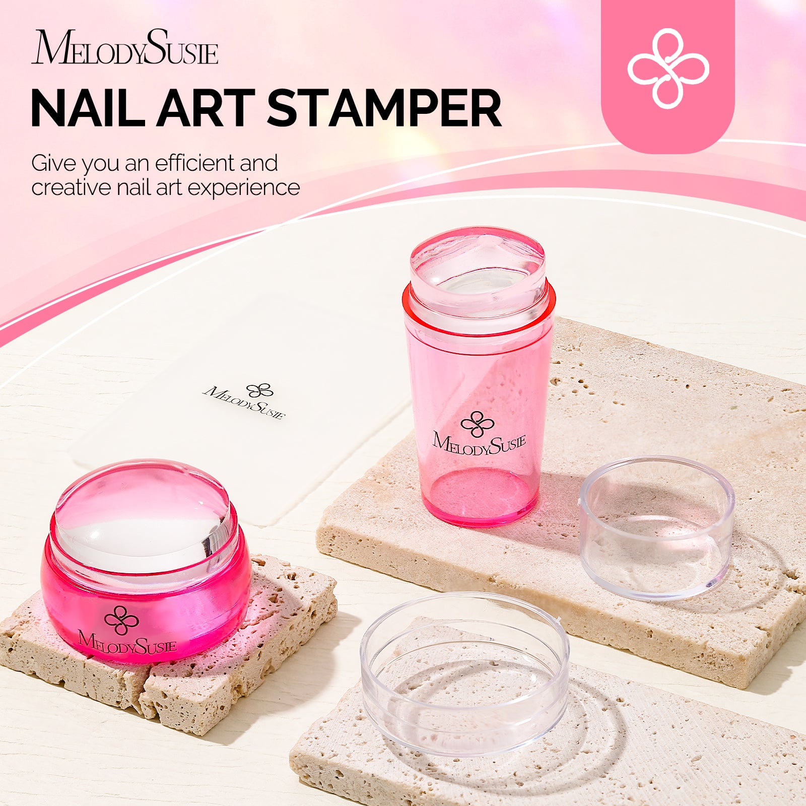 French Nail Stamper Kit 4PCS - Pink - 图片7
