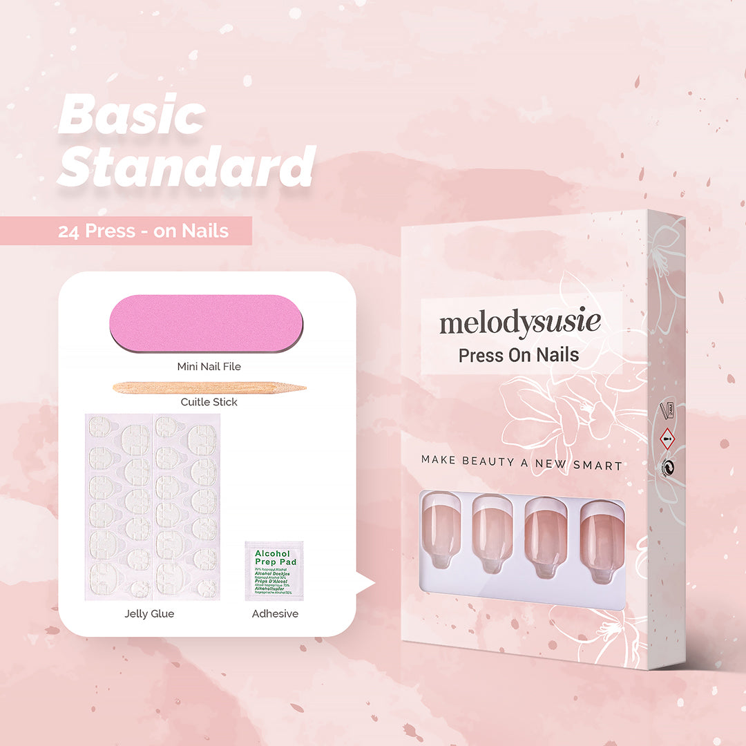 French Pudding Acrylic Press On Nails Kits - 图片3