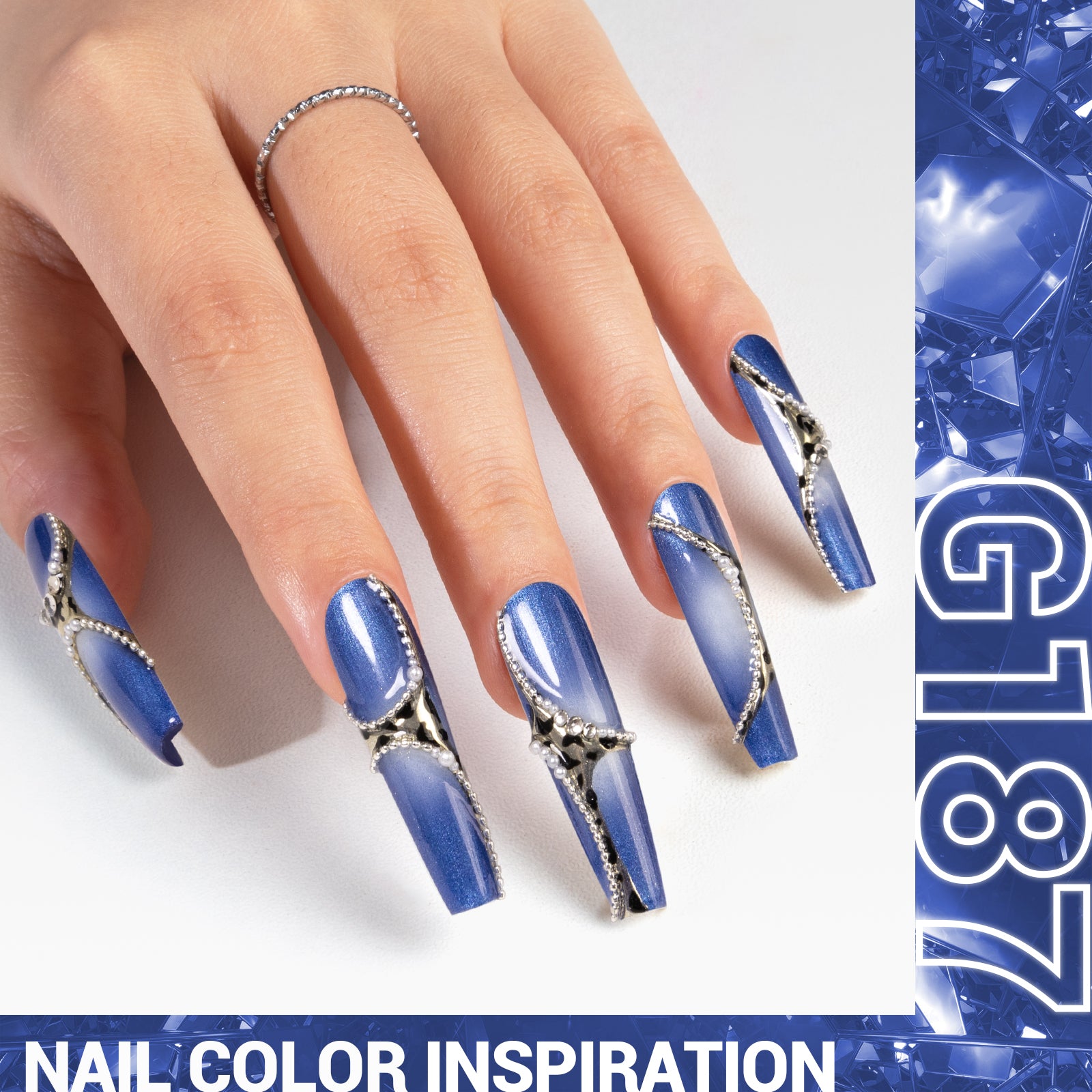 G187 Cyber Blue Neon - TPO-Free Thick Gel Nail Polish(15ml) - 图片2