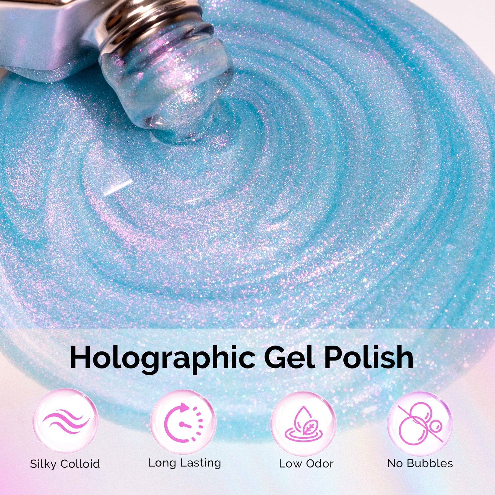 G2103 Blue Aurora Shimmer - TPO-Free Thick Gel Nail Polish(15ml) - 图片2