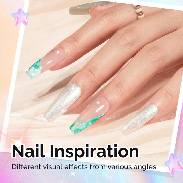 G2302 Jelly White Aurora Shimmer - TPO-Free Thick Gel Nail Polish(15ml)