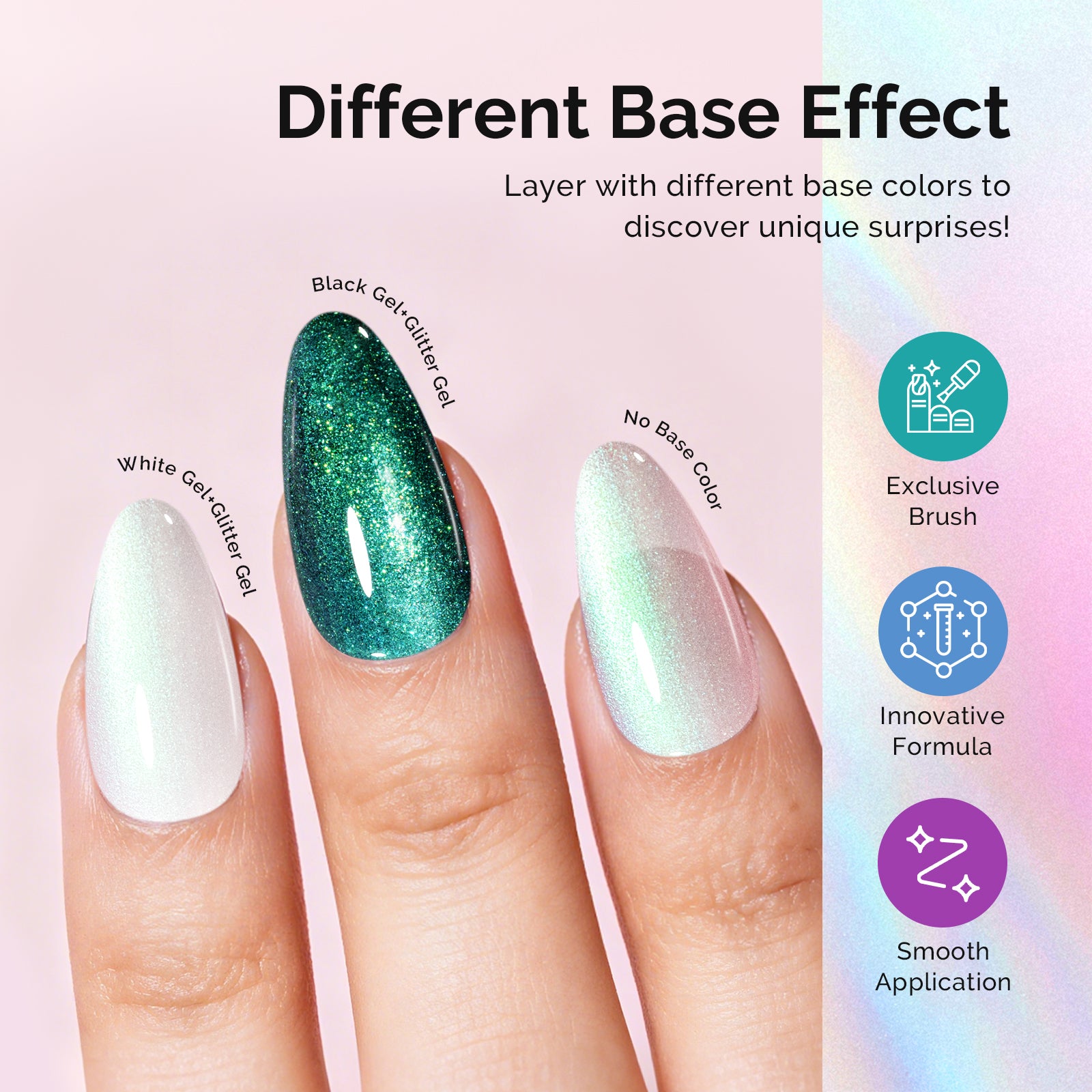 G2302 Jelly White Aurora Shimmer - TPO-Free Thick Gel Nail Polish(15ml) - 图片5