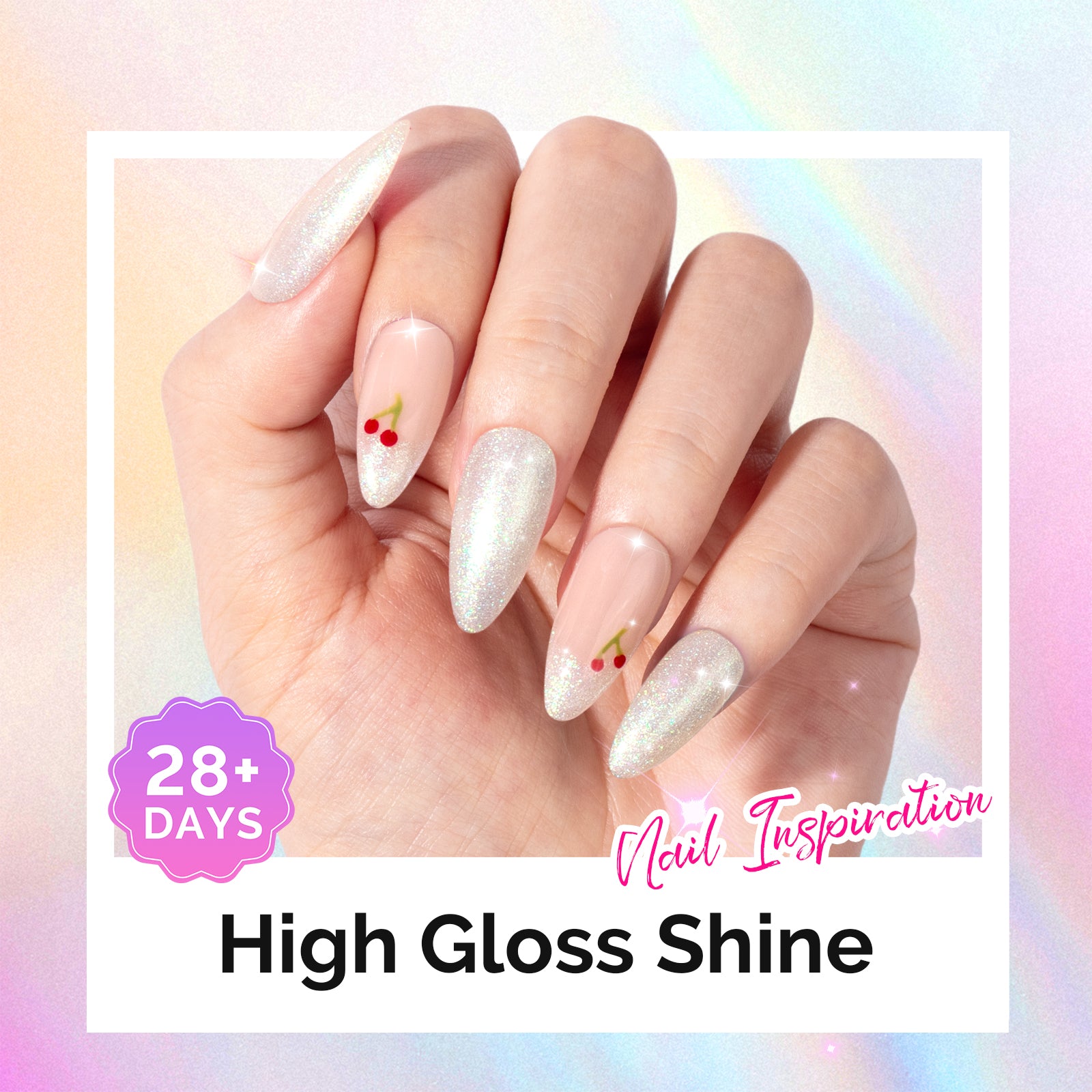 G2302 Jelly White Aurora Shimmer - TPO-Free Thick Gel Nail Polish(15ml) - 图片6