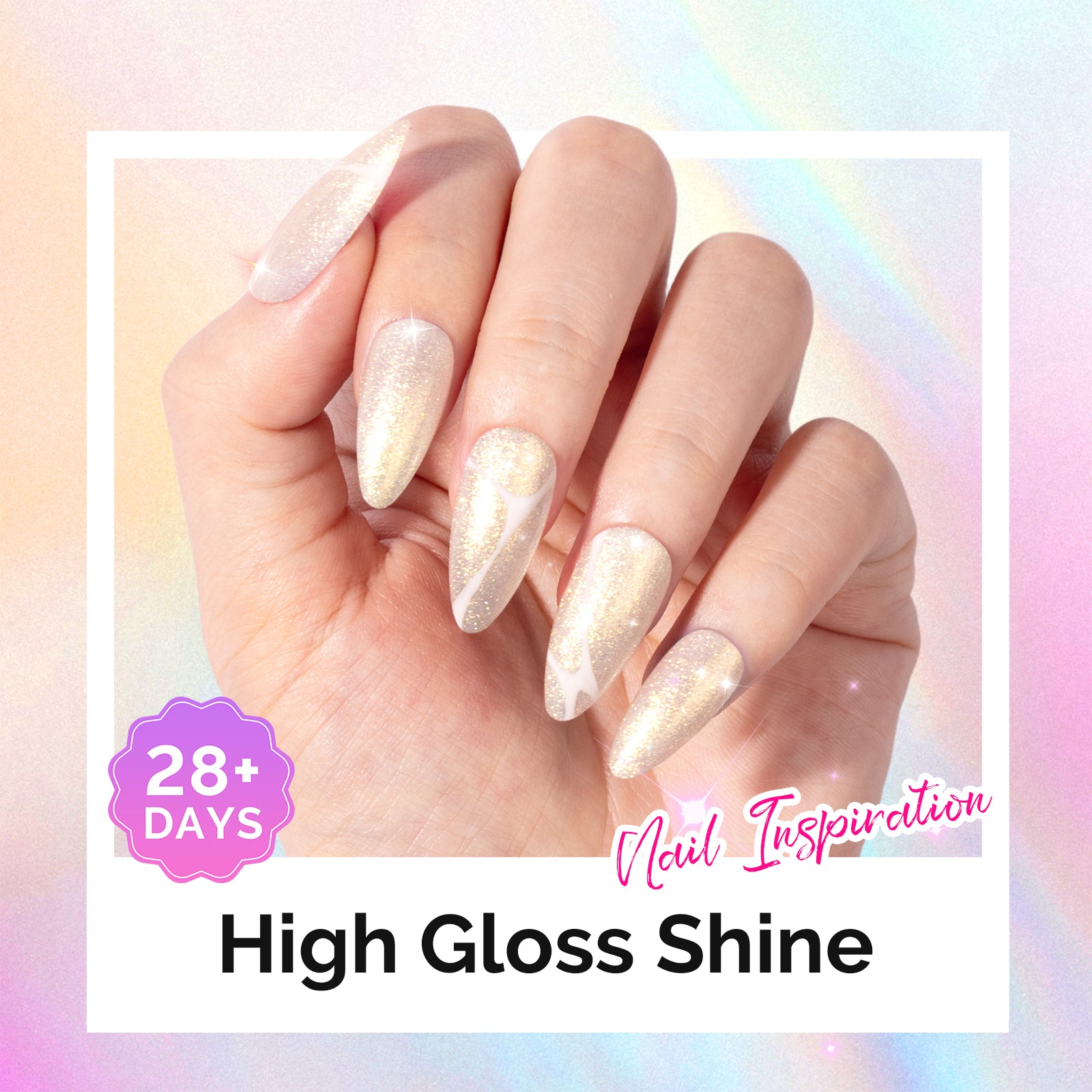 G2303 Jelly White Aurora Shimmer - TPO-Free Thick Gel Nail Polish(15ml) - 图片6