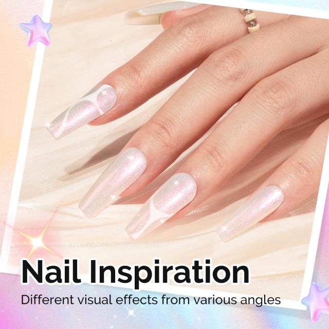 G2606 Pink Aurora Shimmer - TPO-Free Thick Gel Nail Polish(15ml)
